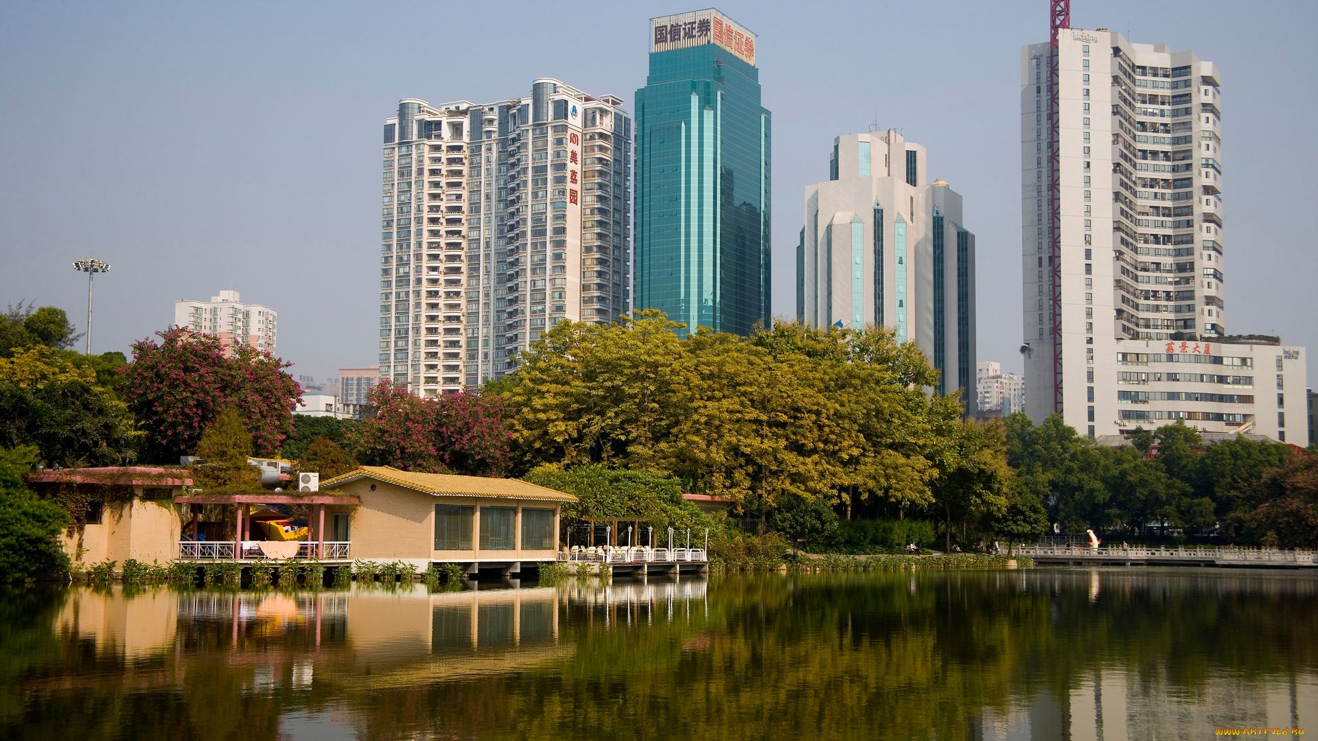 города, здания, дома, гуандун, китай