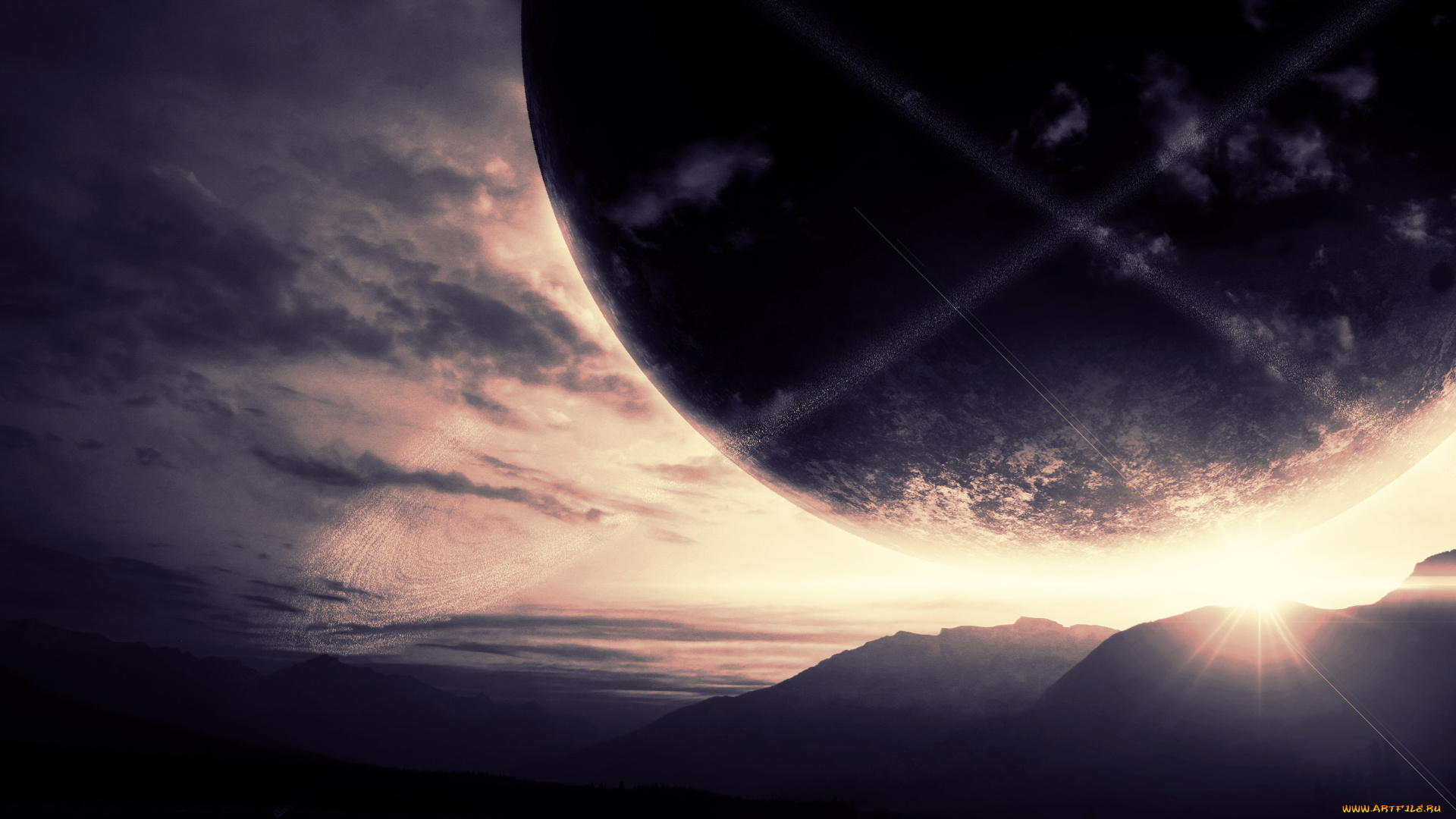 разное, компьютерный, дизайн, планета, поверхность