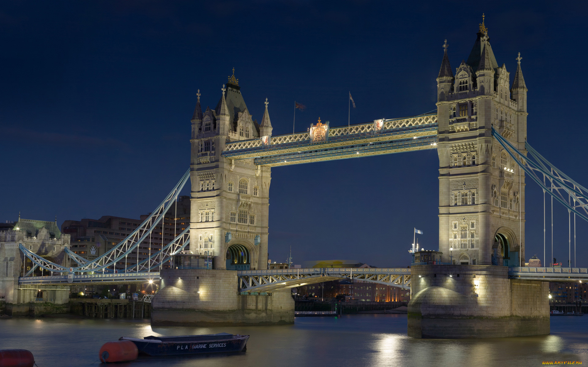 города, лондон, великобритания, мост, река