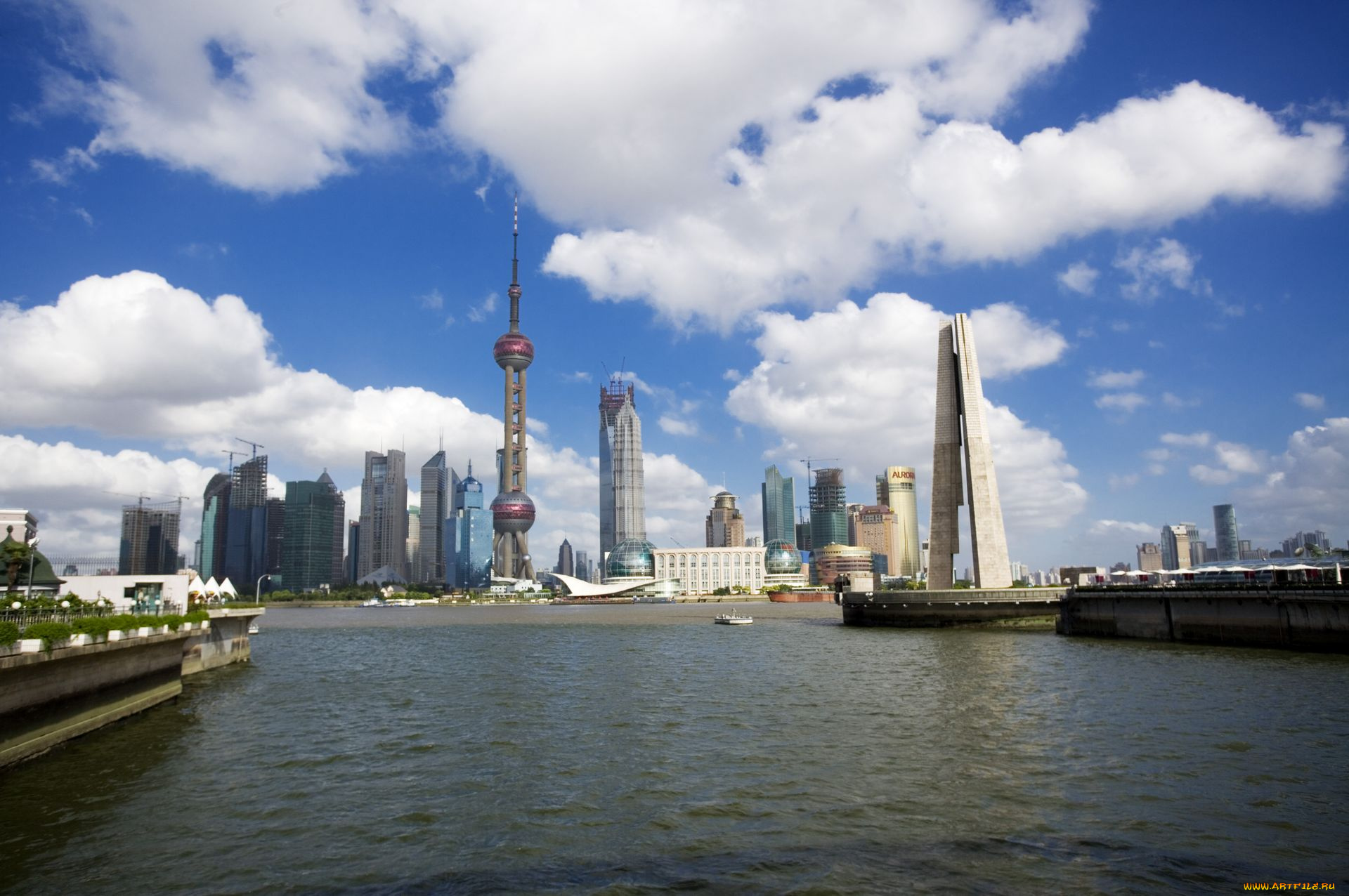 города, шанхай, китай