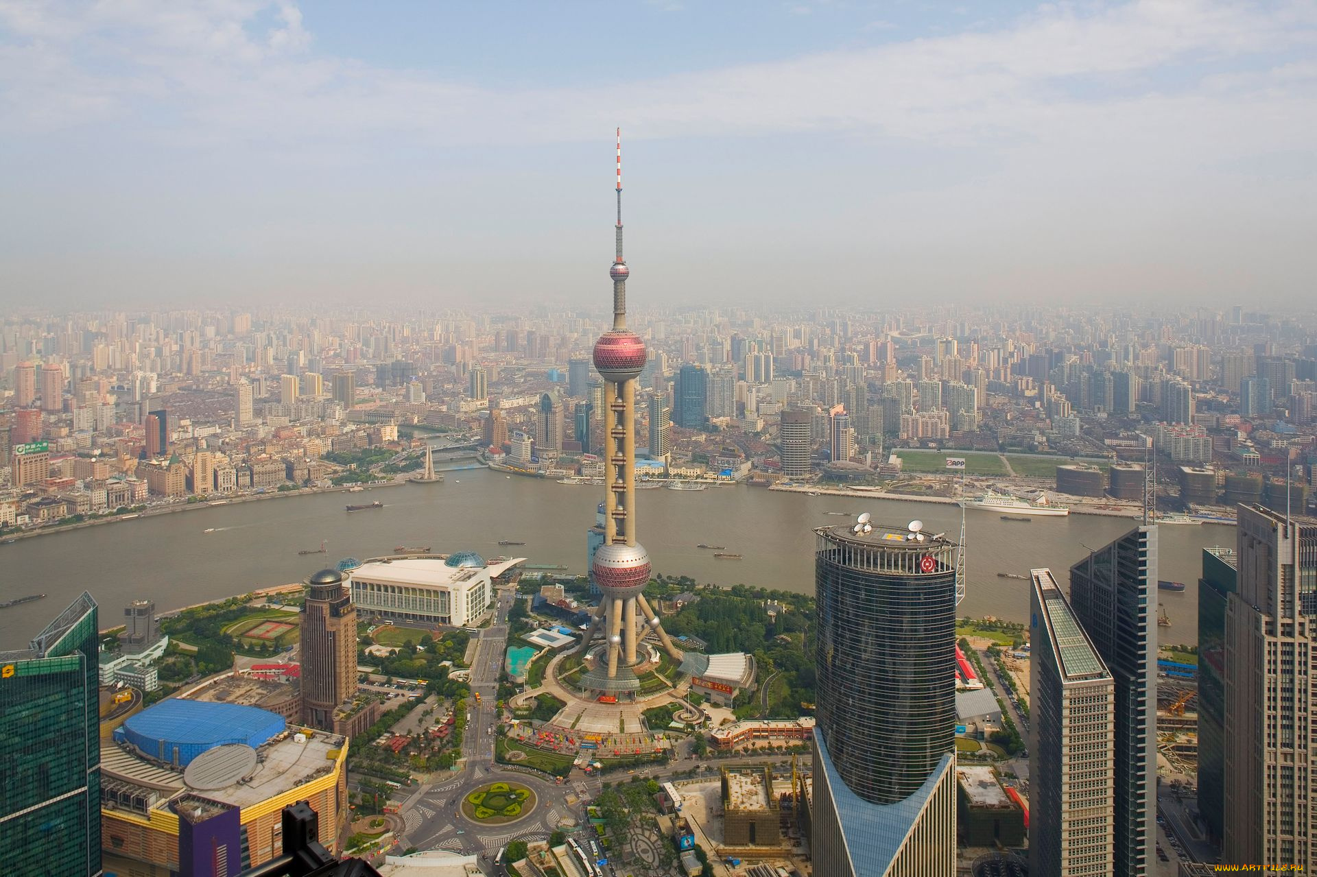 города, шанхай, китай