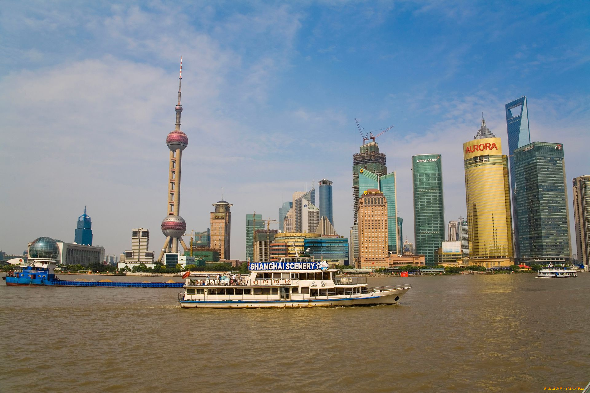 города, шанхай, китай