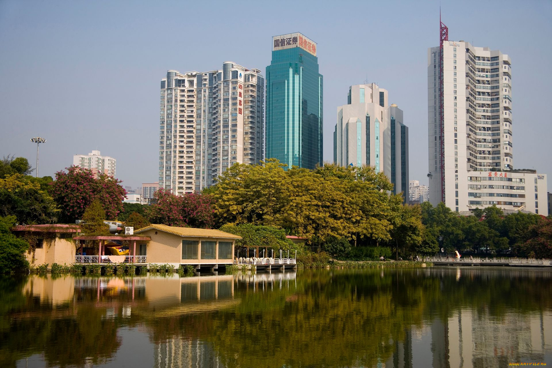 города, здания, дома, гуандун, китай