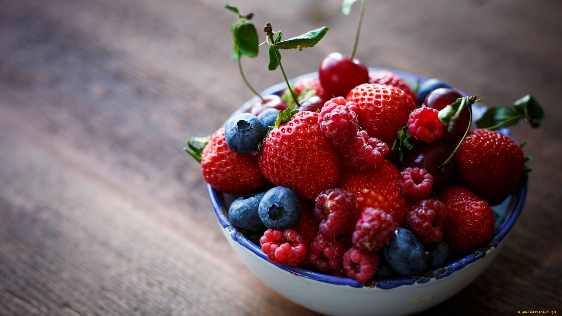 еда, фрукты, ягоды, голубика, клубника, малина
