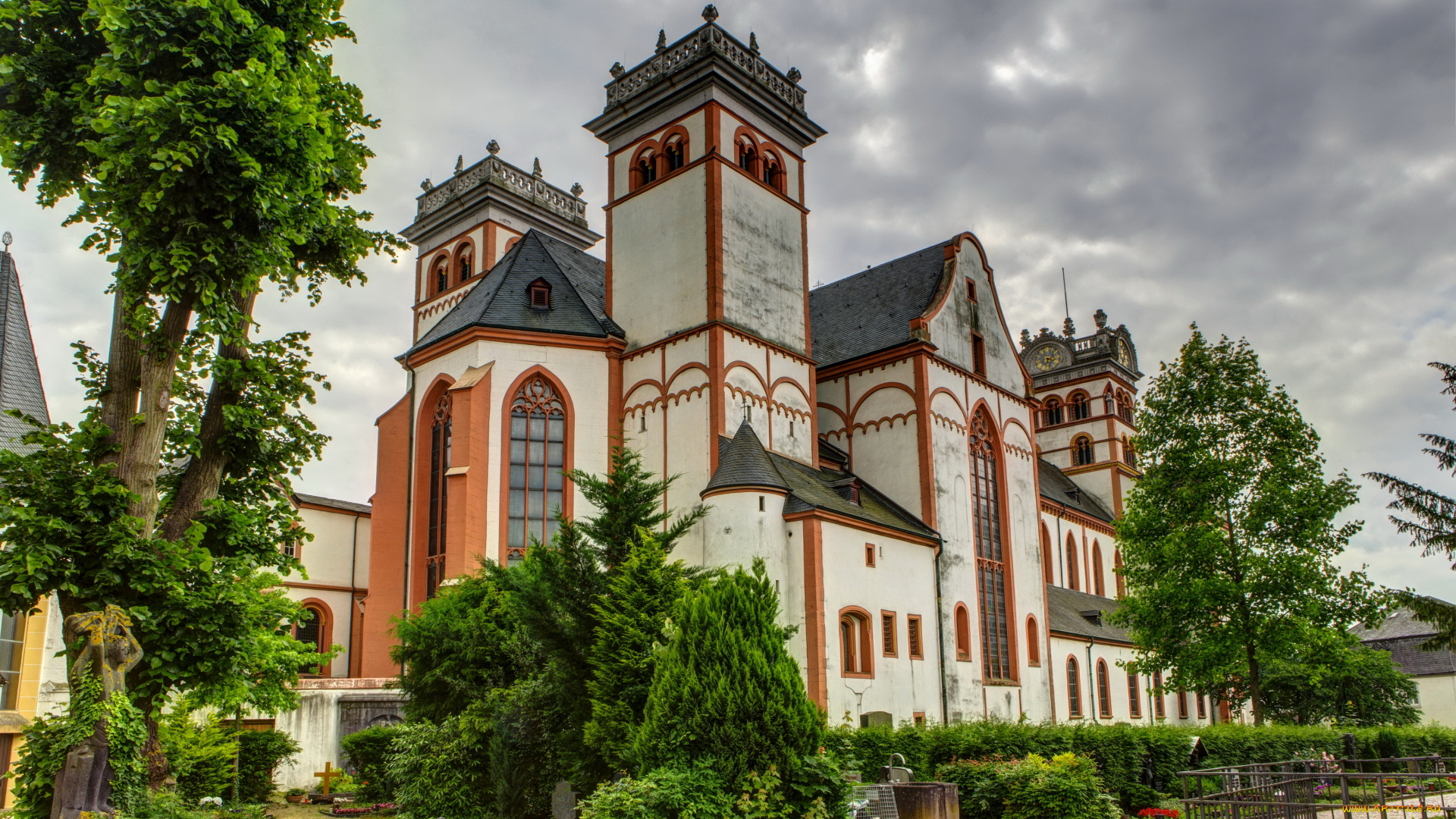 германия, трир, монастырь, sankt, mathias, города, католические, соборы, костелы, аббатства