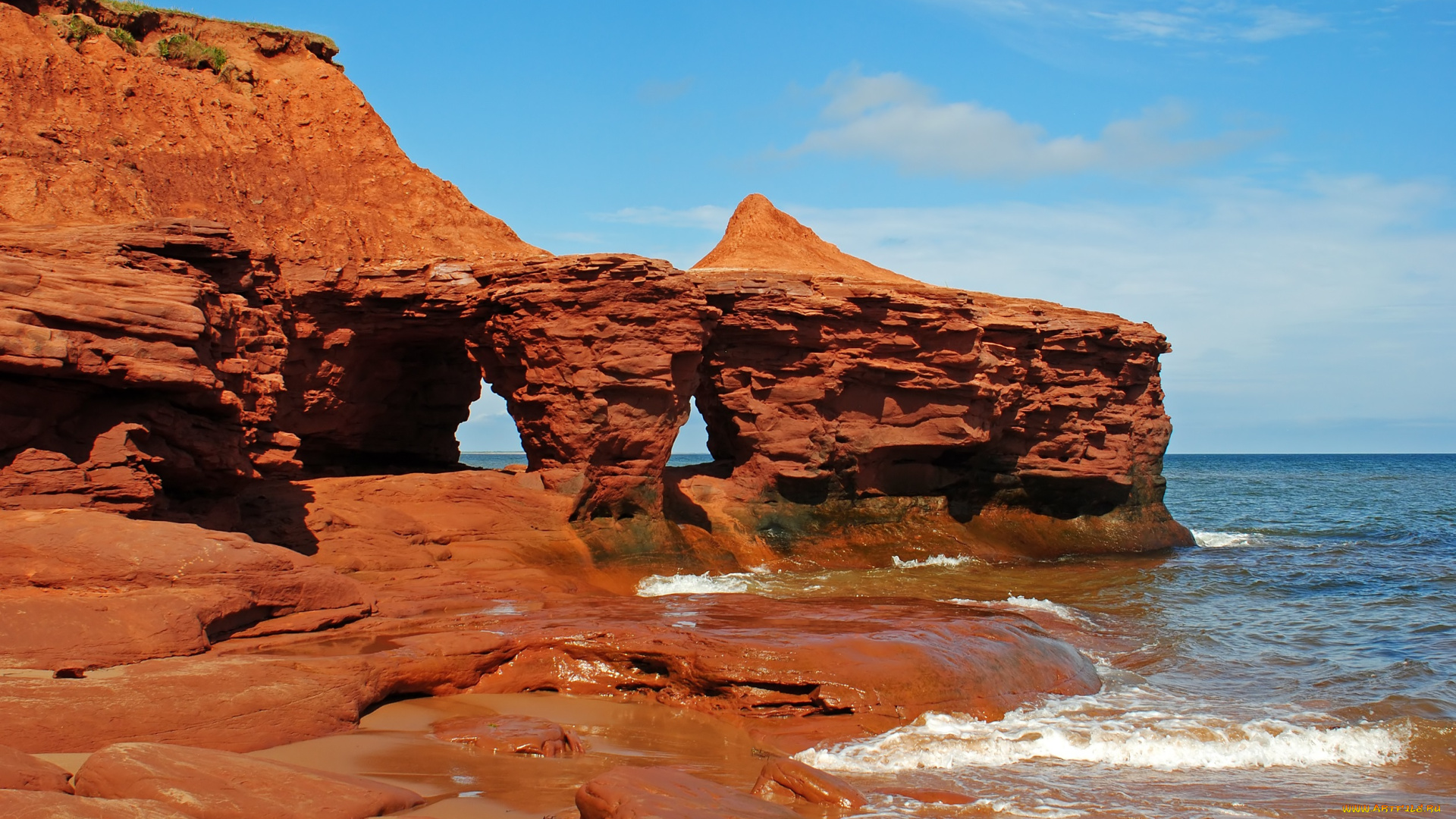 природа, побережье, скалы, море