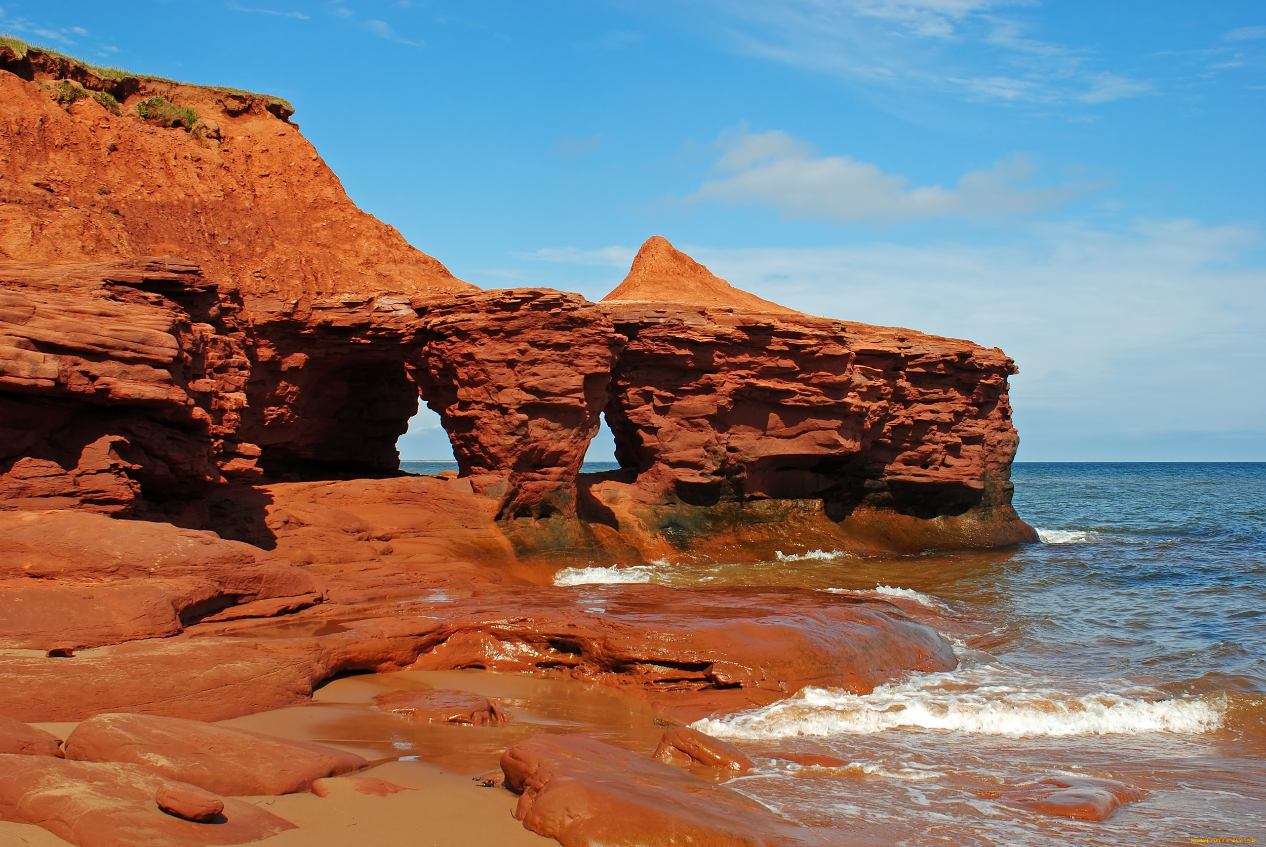 природа, побережье, скалы, море