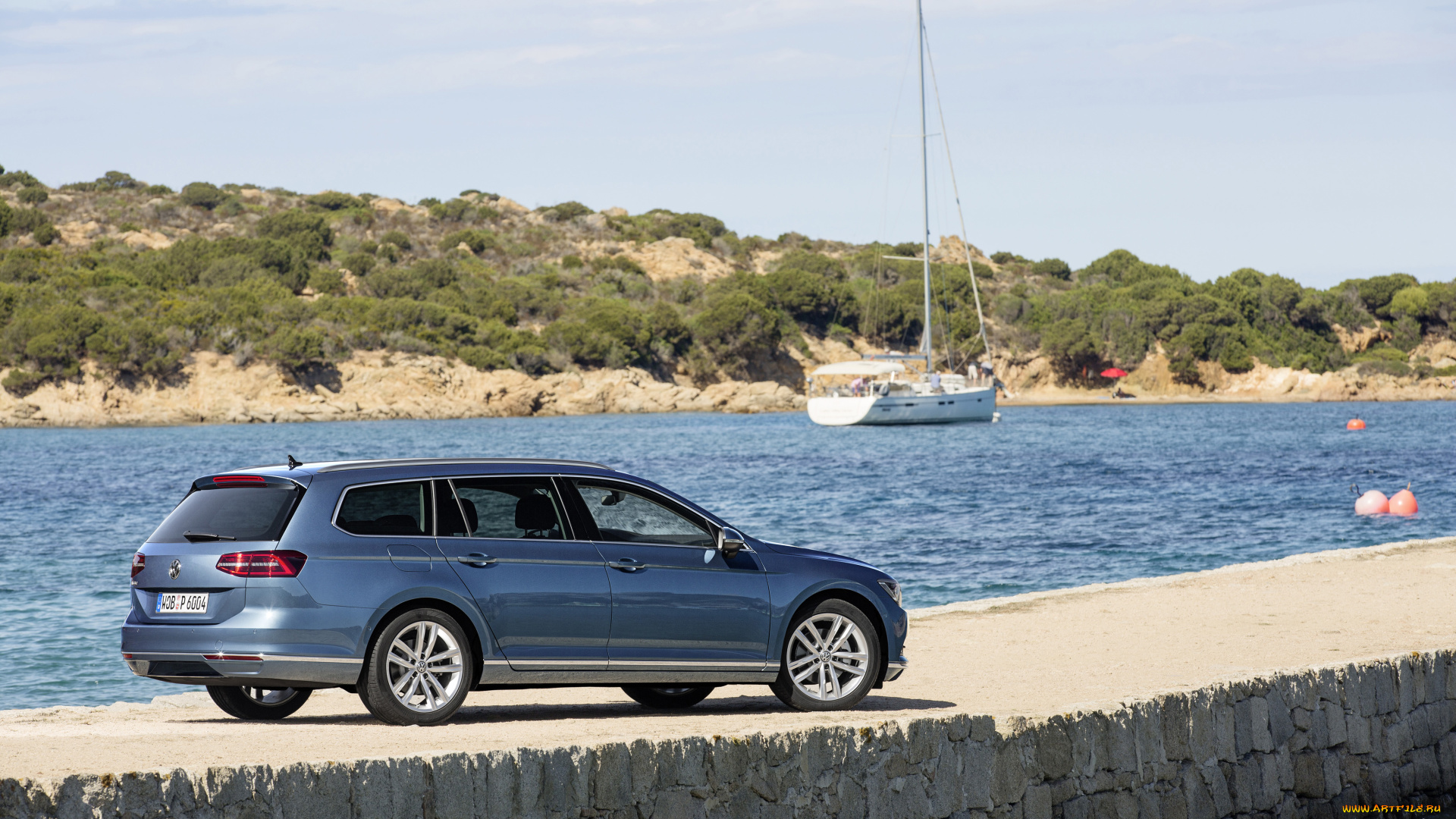 автомобили, volkswagen, variant, highline, b8, 2014г, синий, passat