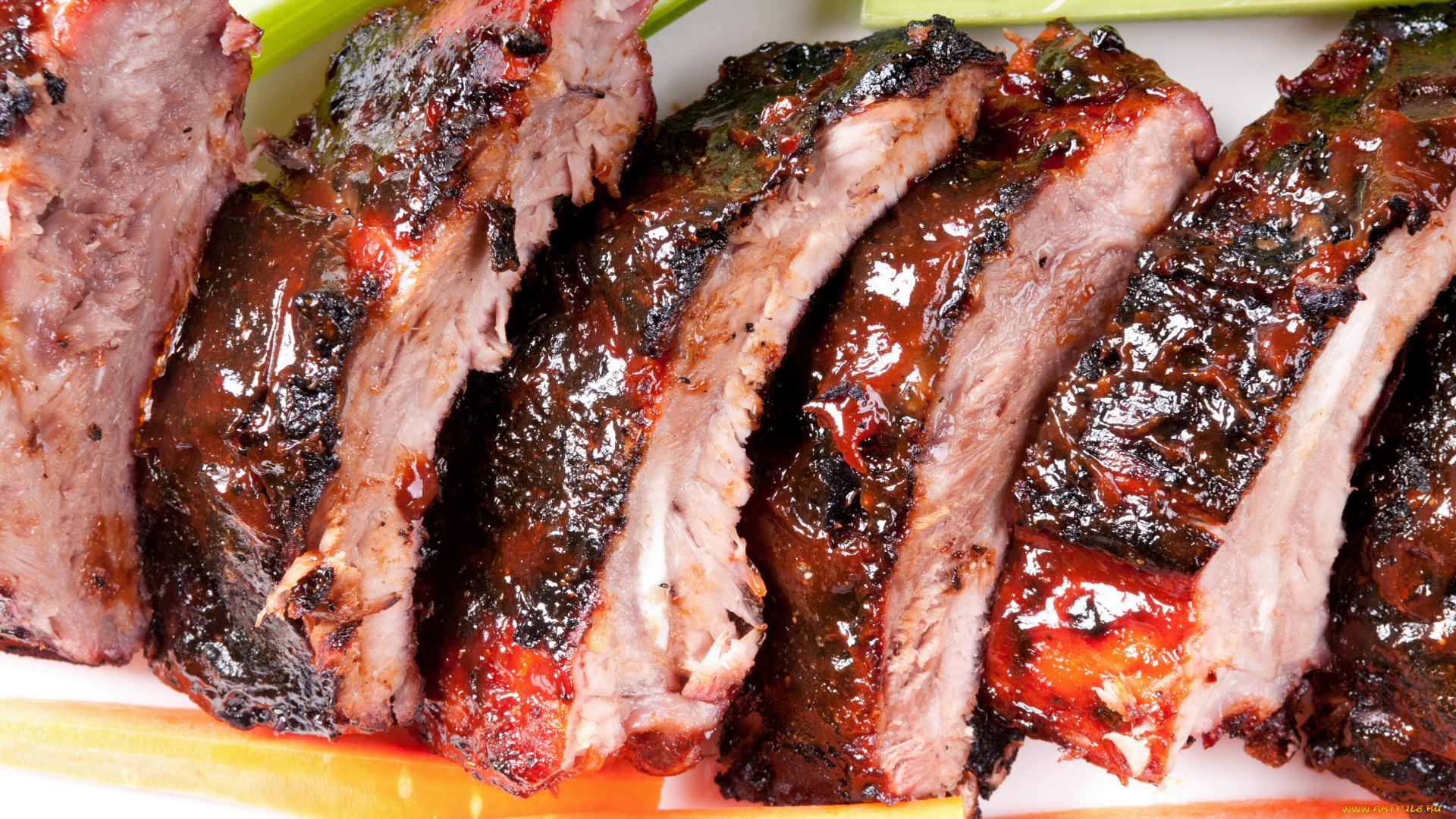 еда, мясные, блюда, ребра, мясо, буженина