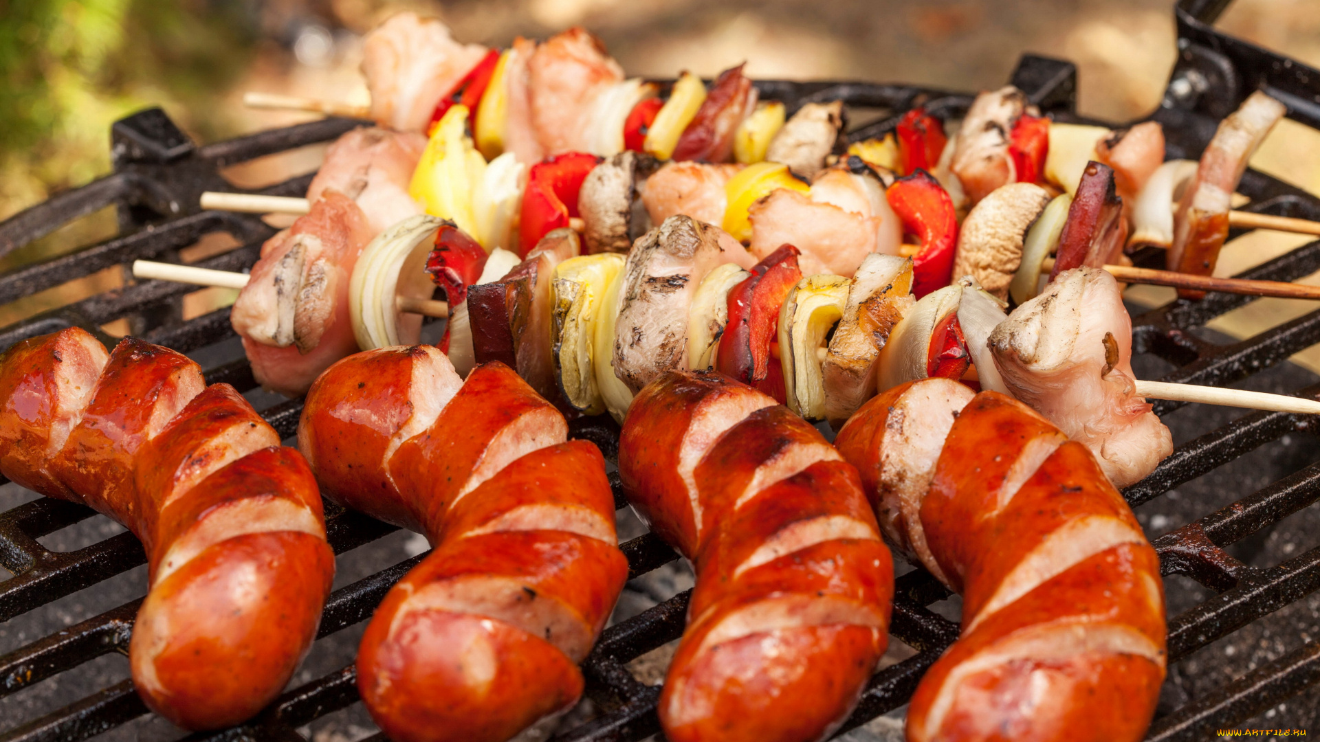 еда, шашлык, , барбекю, шашлыки, колбаски, мясо, гриль