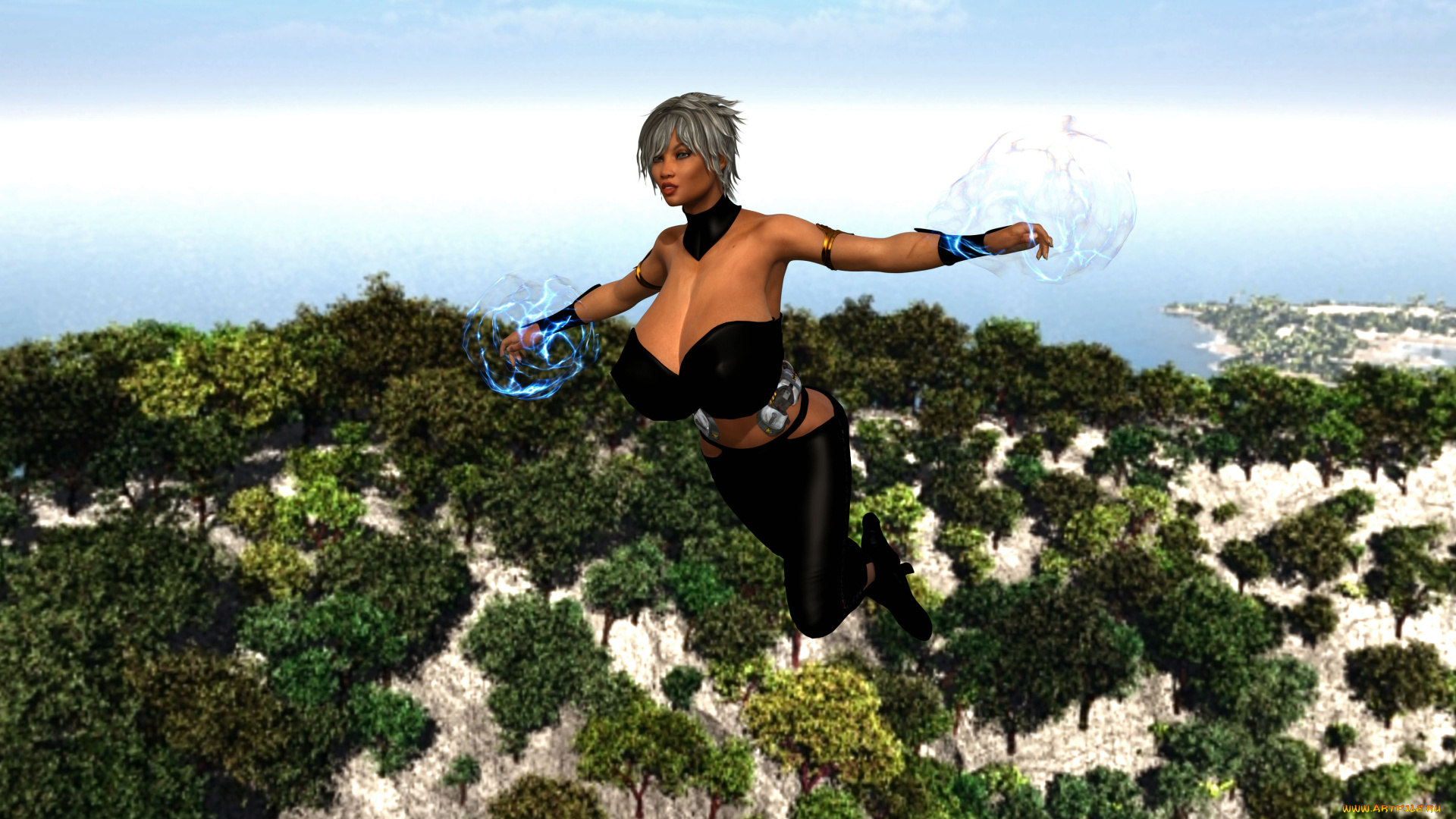 3д, графика, фантазия, , fantasy, девушка, взгляд, фон, магия