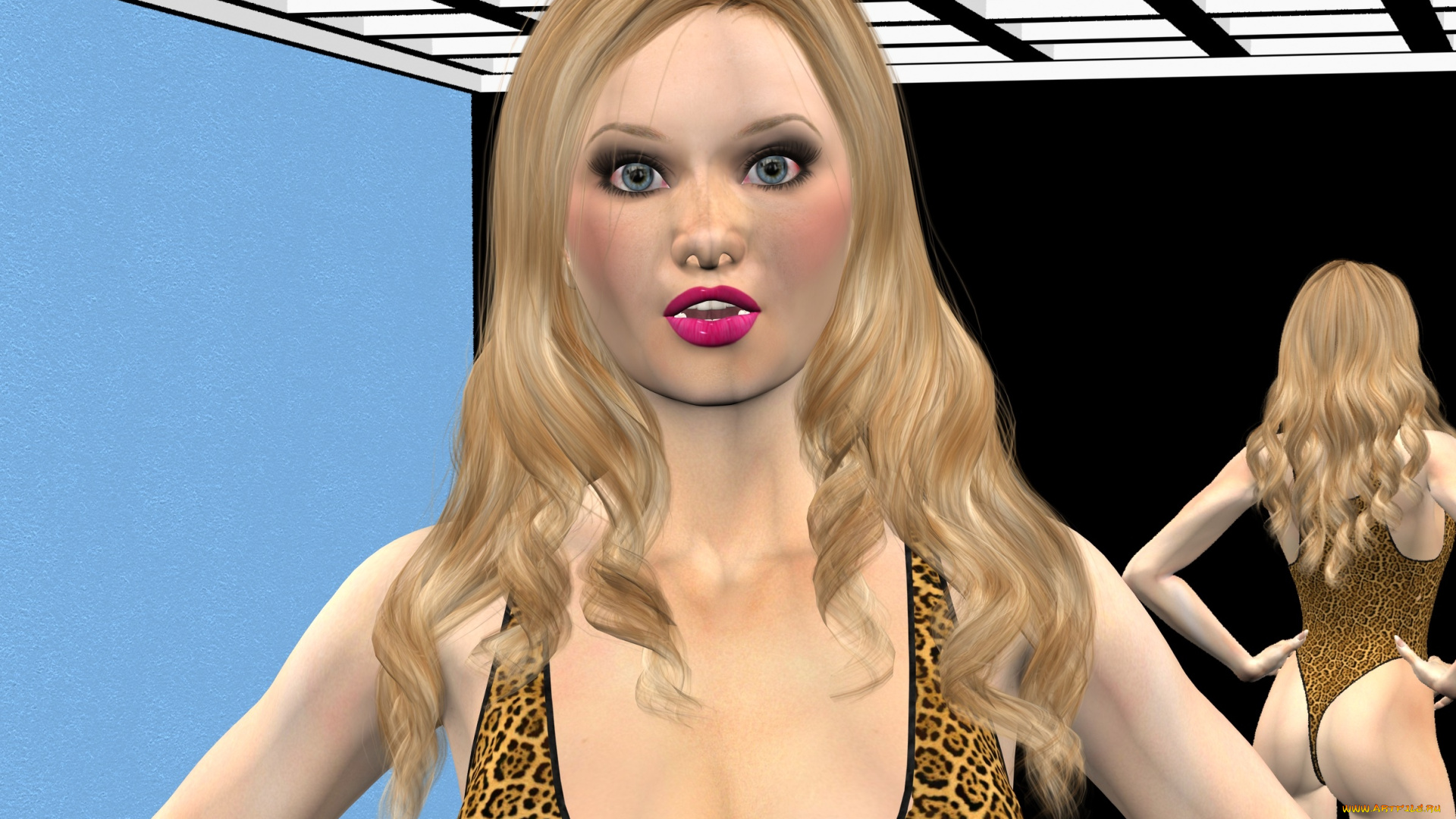 3д, графика, люди, , people, девушка, взгляд, фон