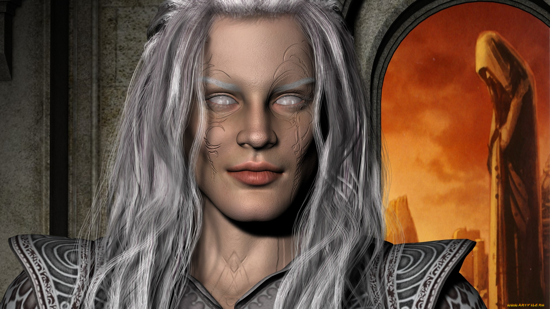 3д, графика, существа, , creatures, лицо, волосы