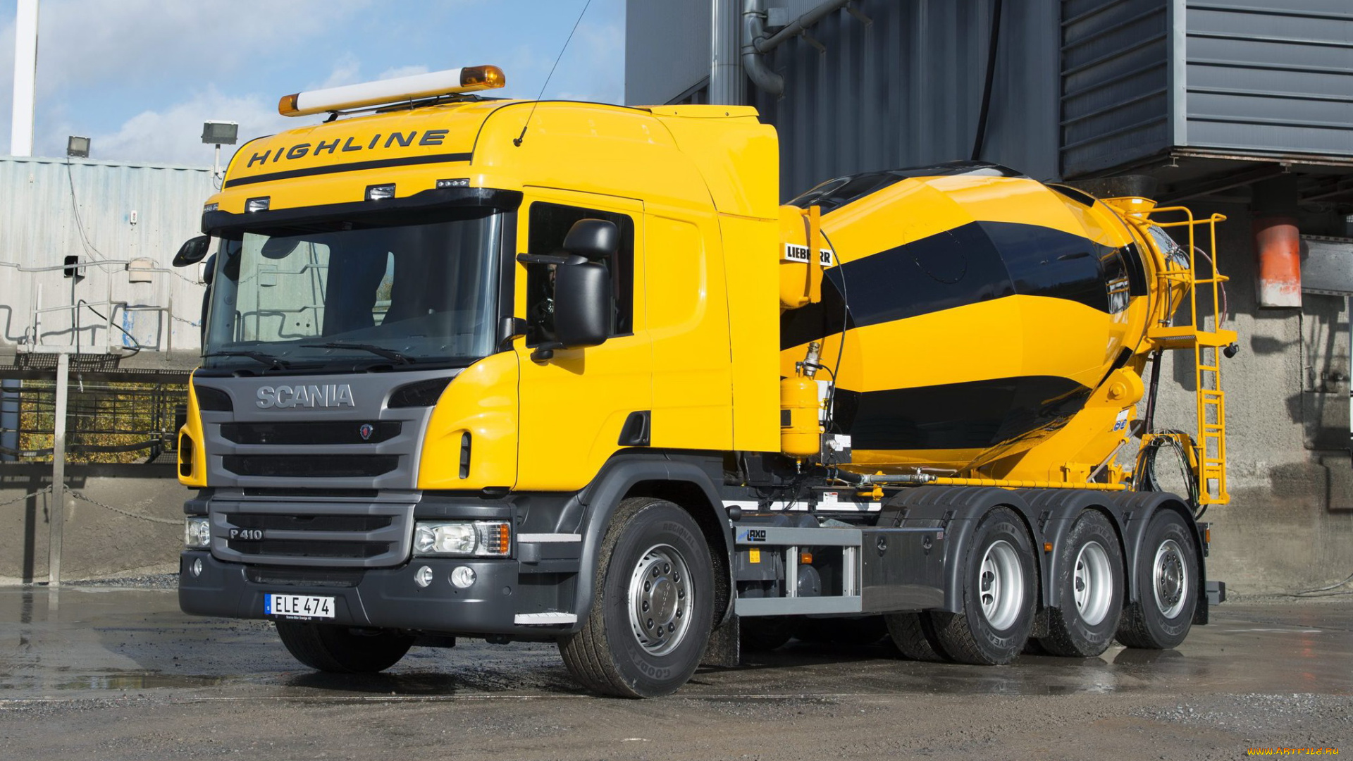 автомобили, scania, mixer, highline, p410