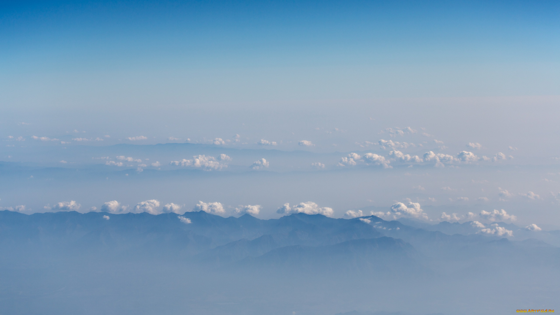 природа, облака, туман, небо, горы