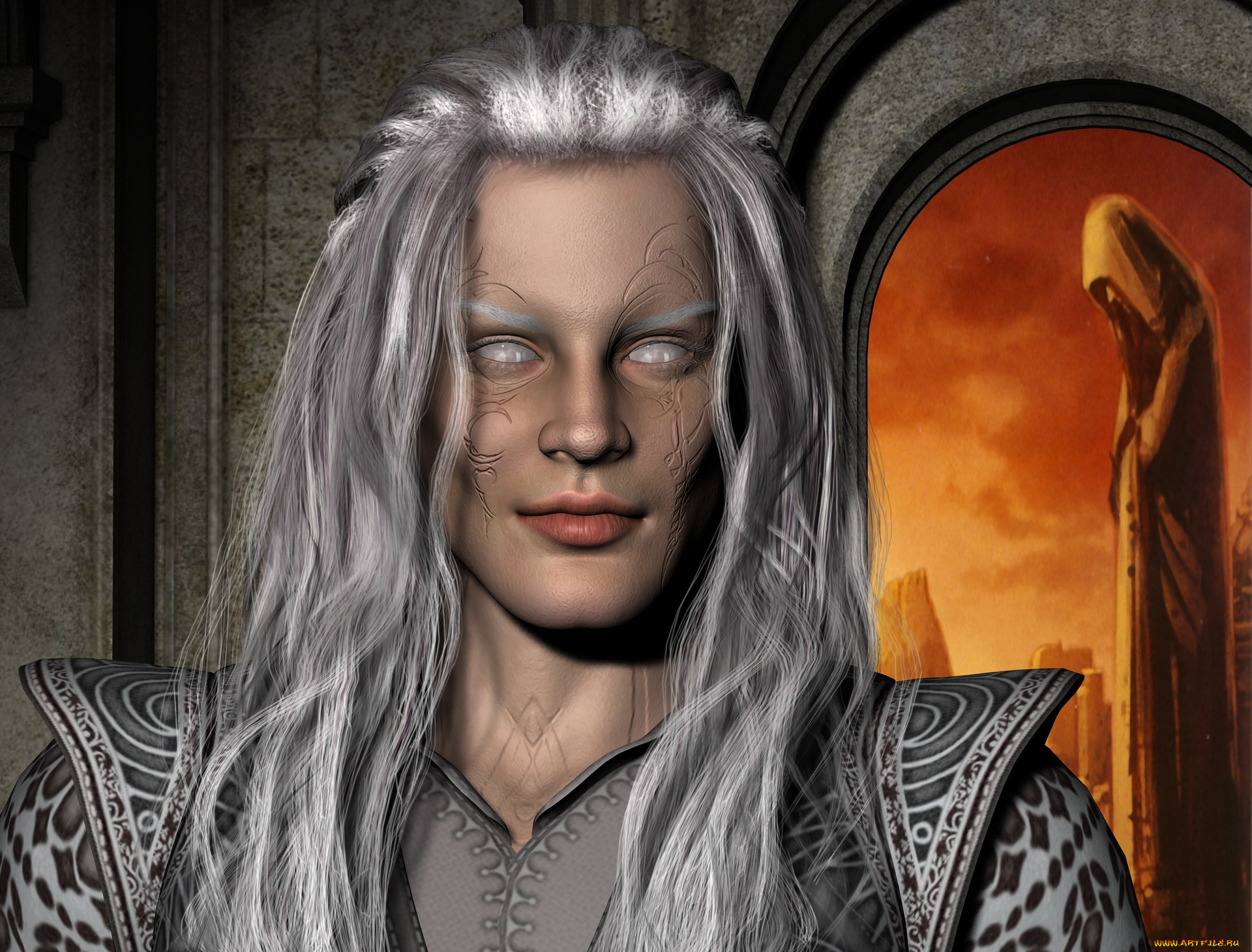 3д, графика, существа, , creatures, лицо, волосы