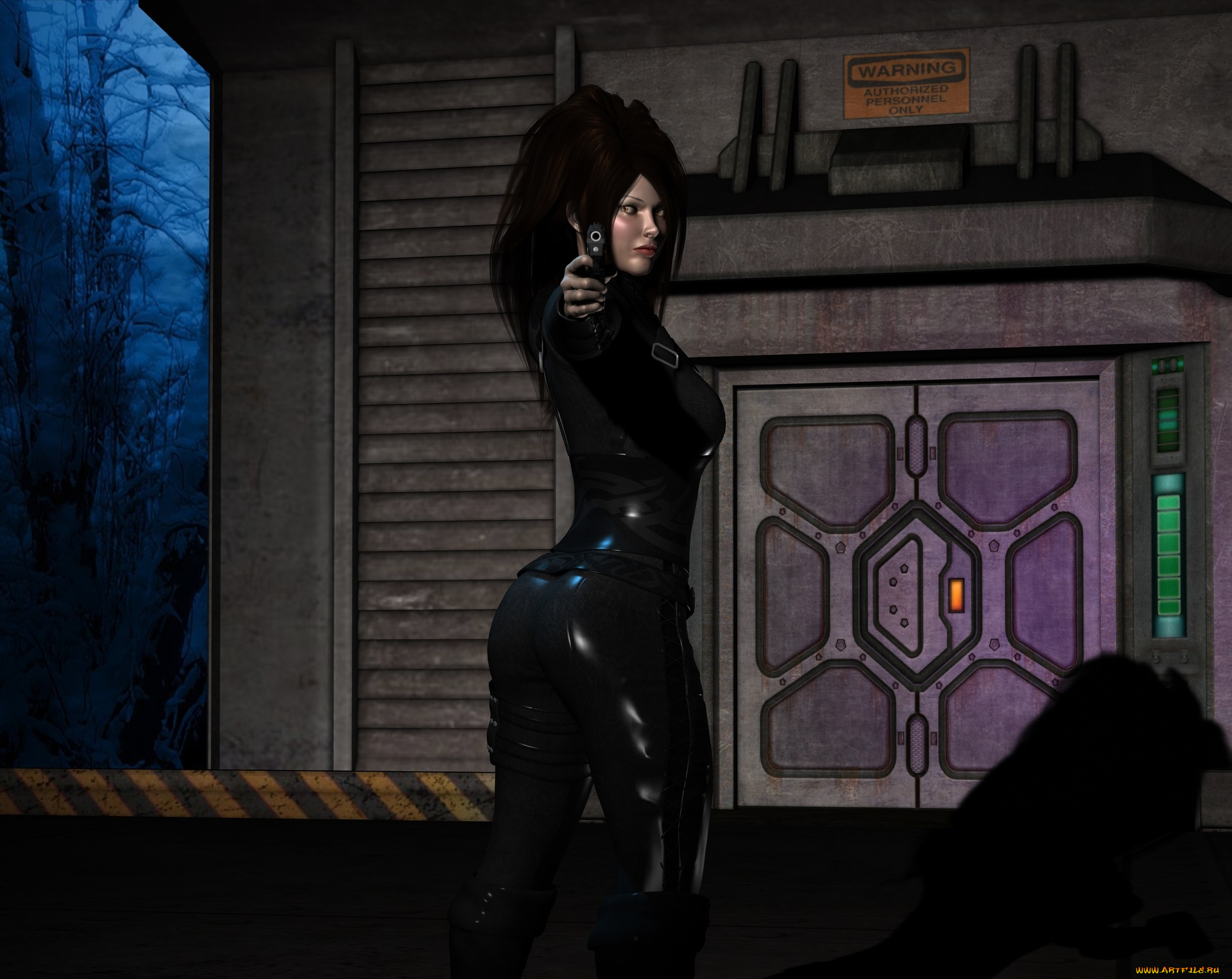 3д, графика, люди, , people, оружие, фон, взгляд, девушка