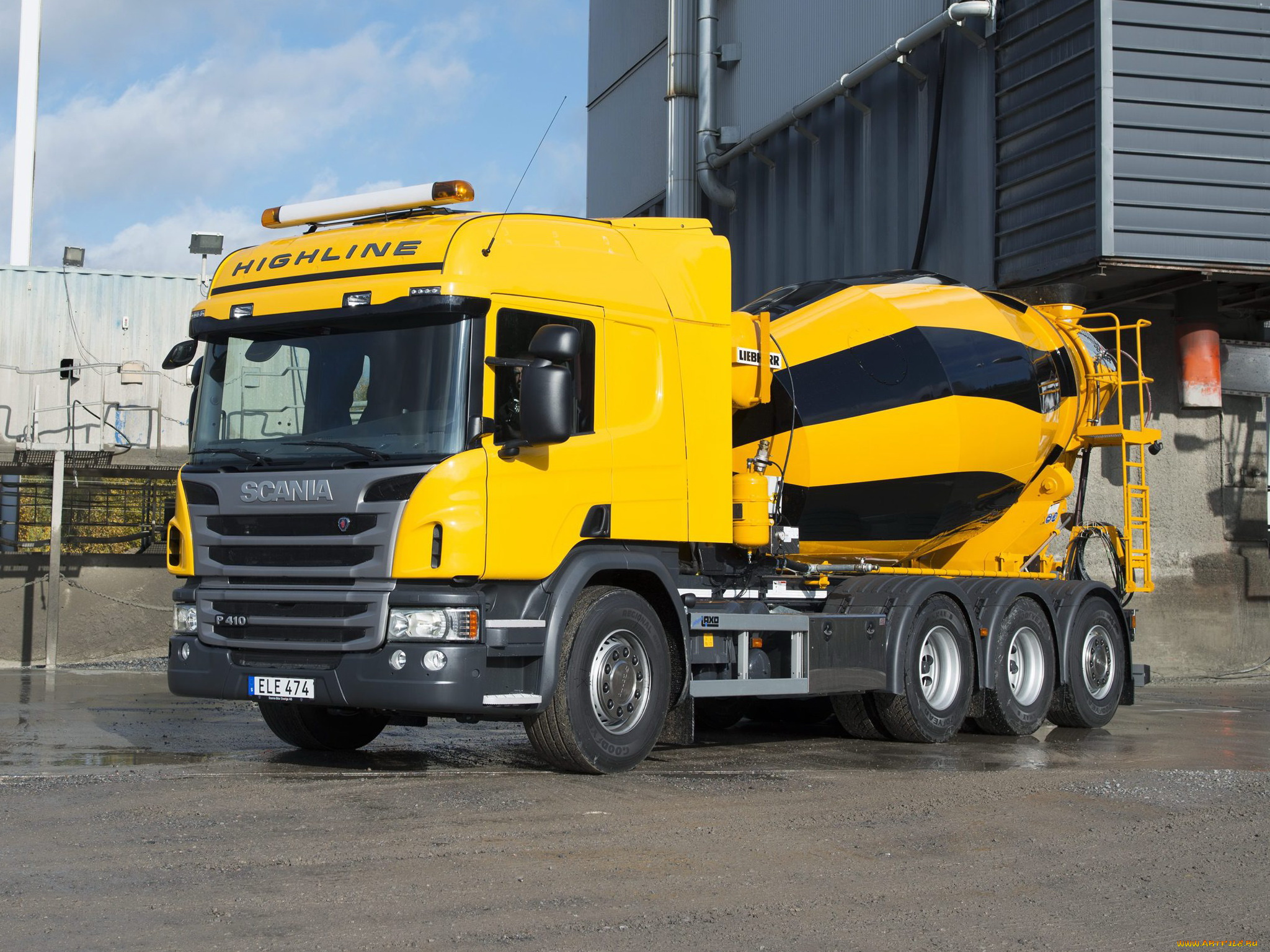 автомобили, scania, mixer, highline, p410