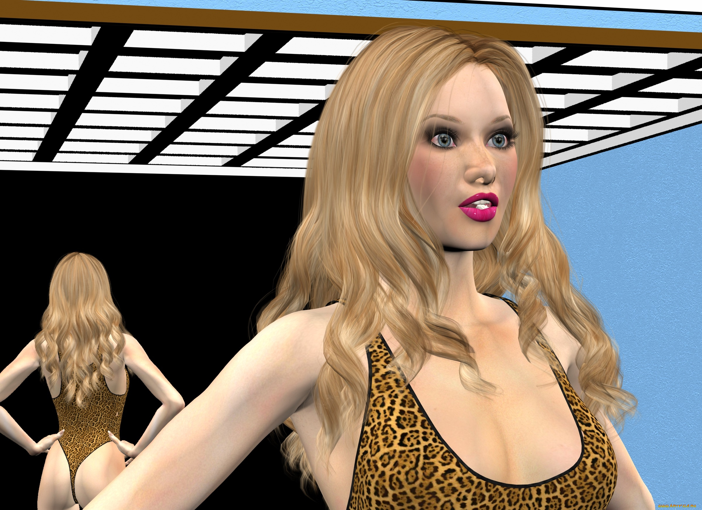 3д, графика, люди, , people, девушка, взгляд, фон