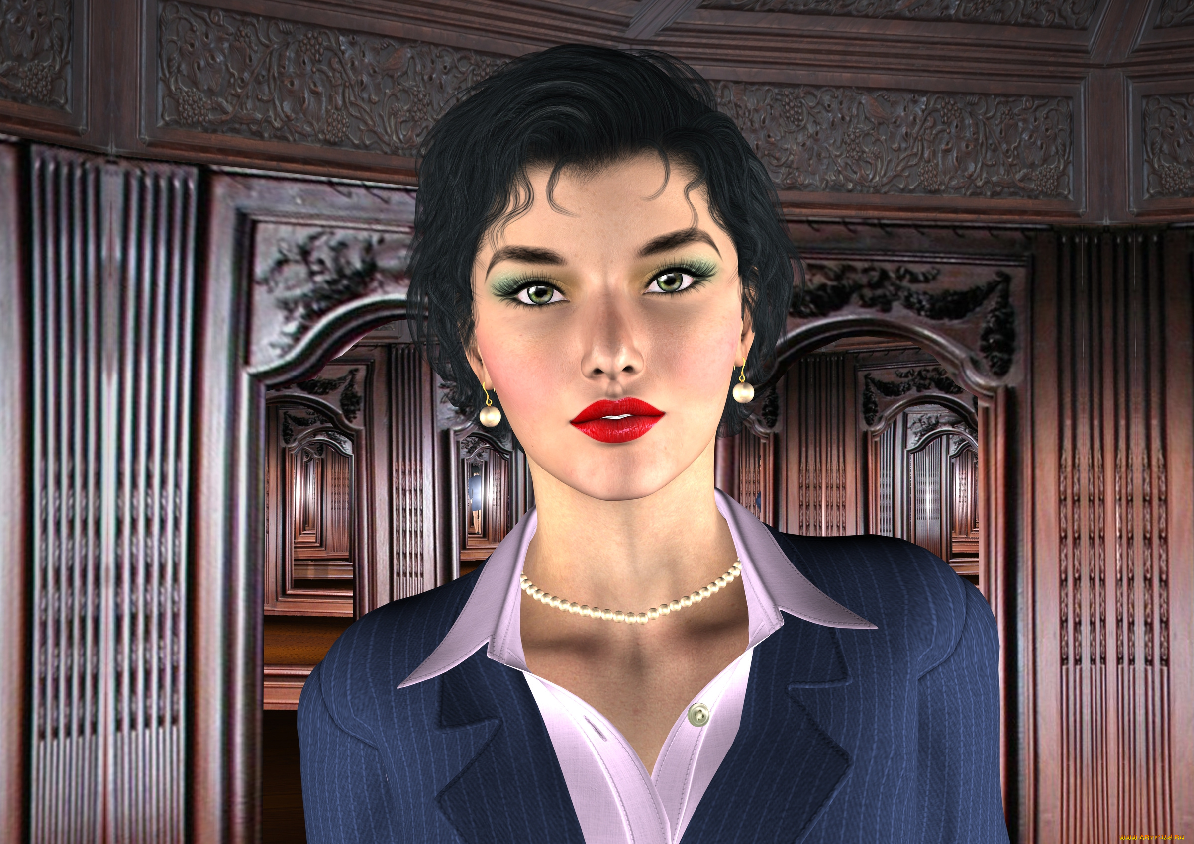 3д, графика, портрет, , portraits, фон, взгляд, девушка