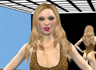 обоя 3д графика, люди , people, девушка, взгляд, фон