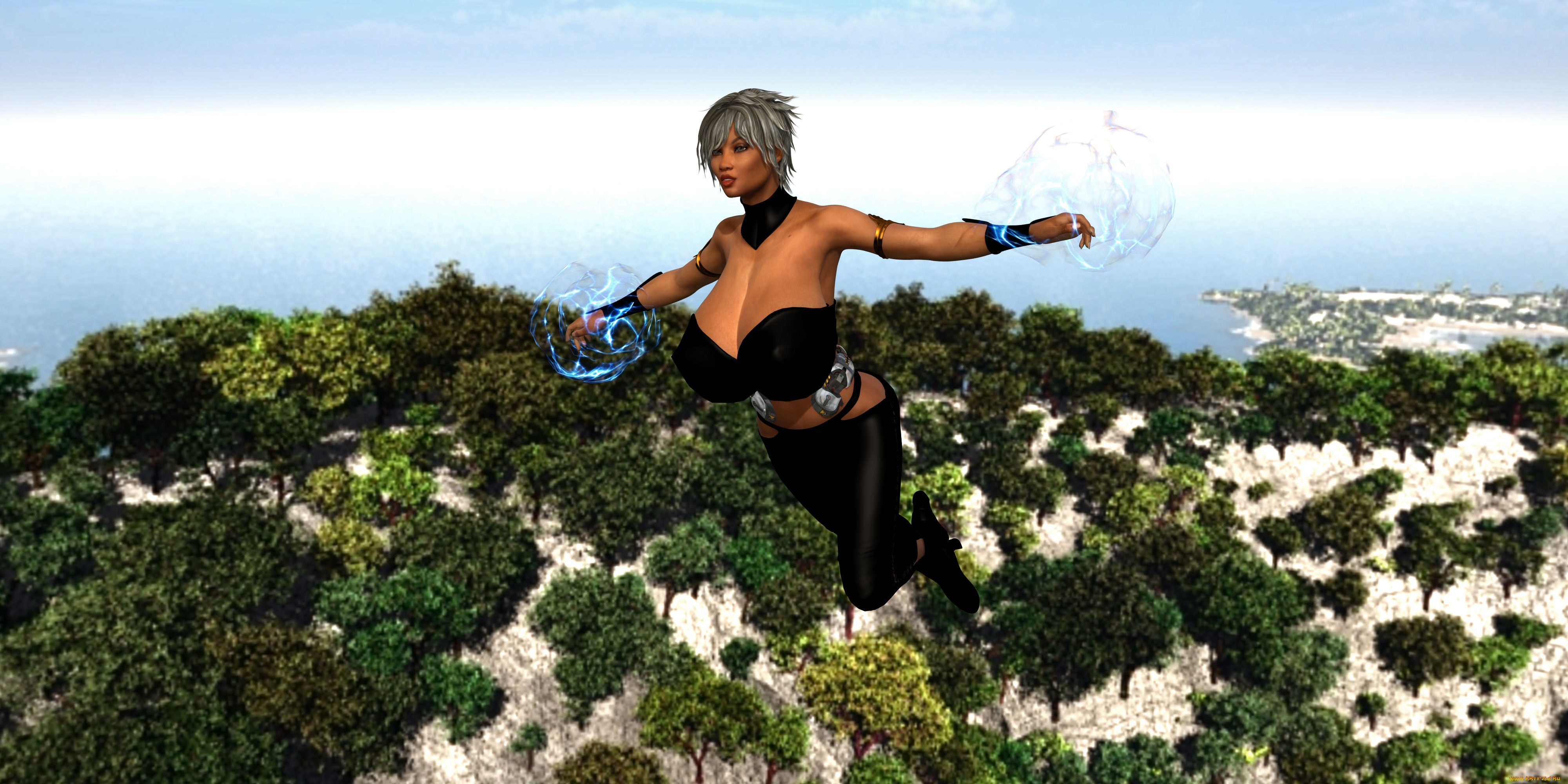 3д, графика, фантазия, , fantasy, девушка, взгляд, фон, магия