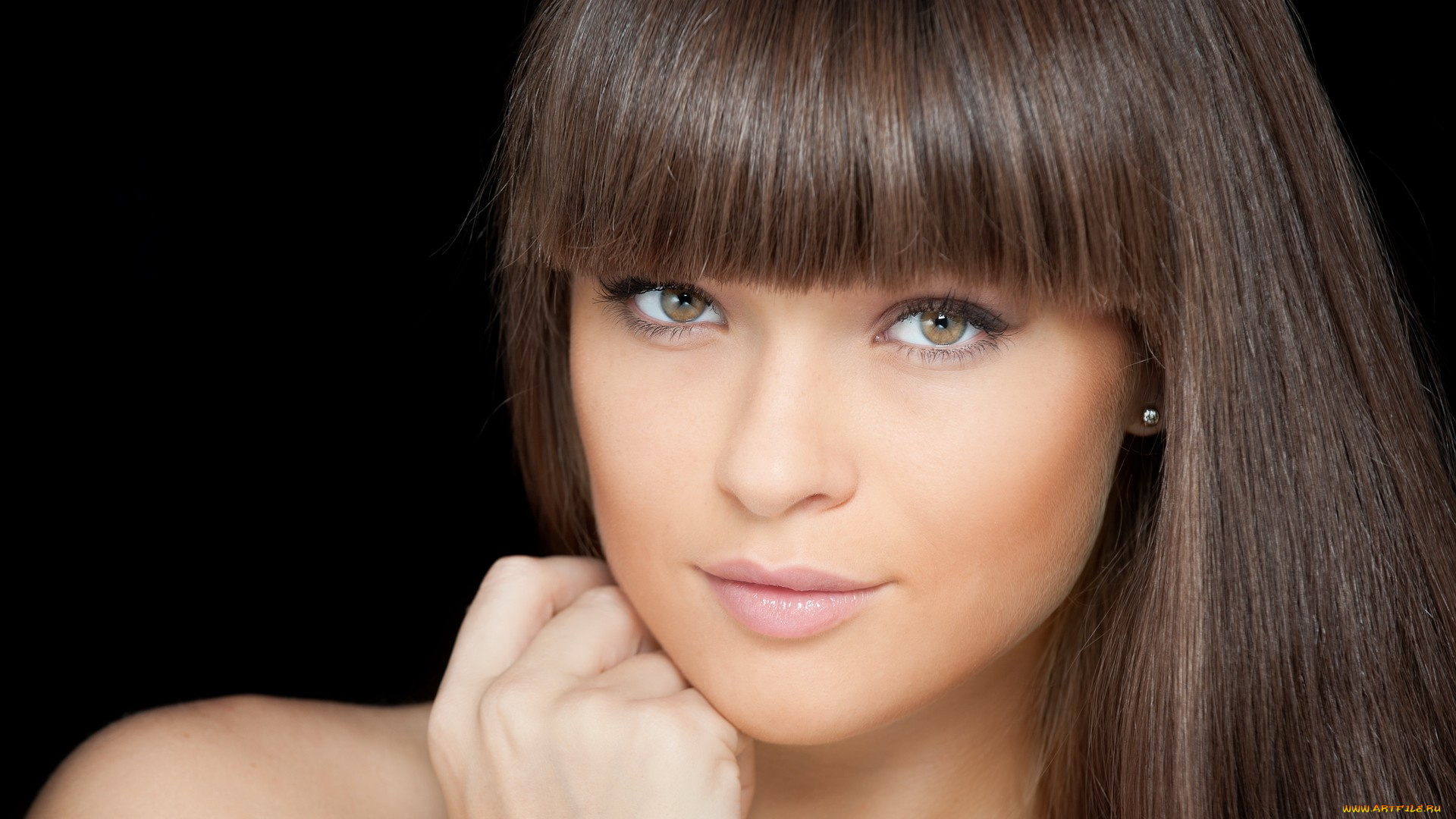 девушки, -unsort, , лица, , портреты, улыбка, лицо, шатенка