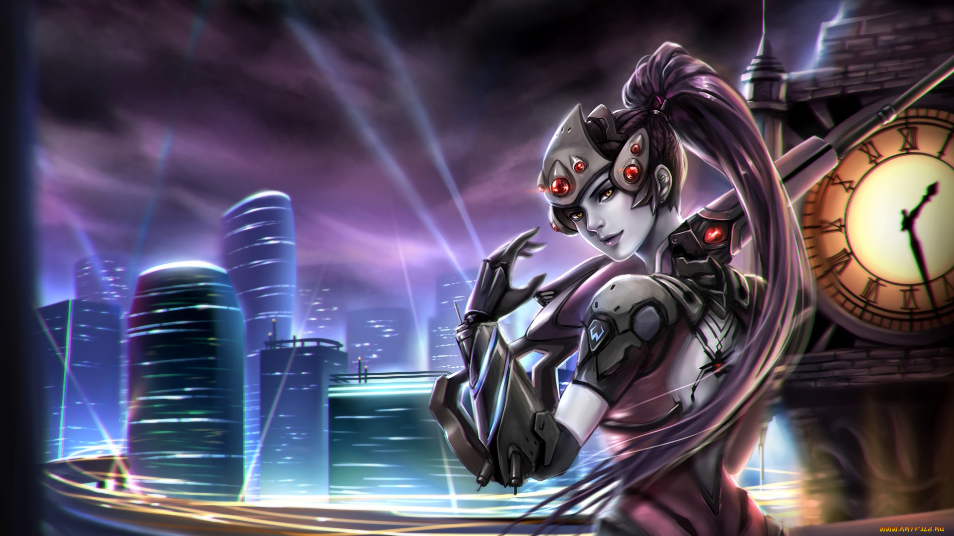 видео, игры, overwatch, взгляд, девушка, фон