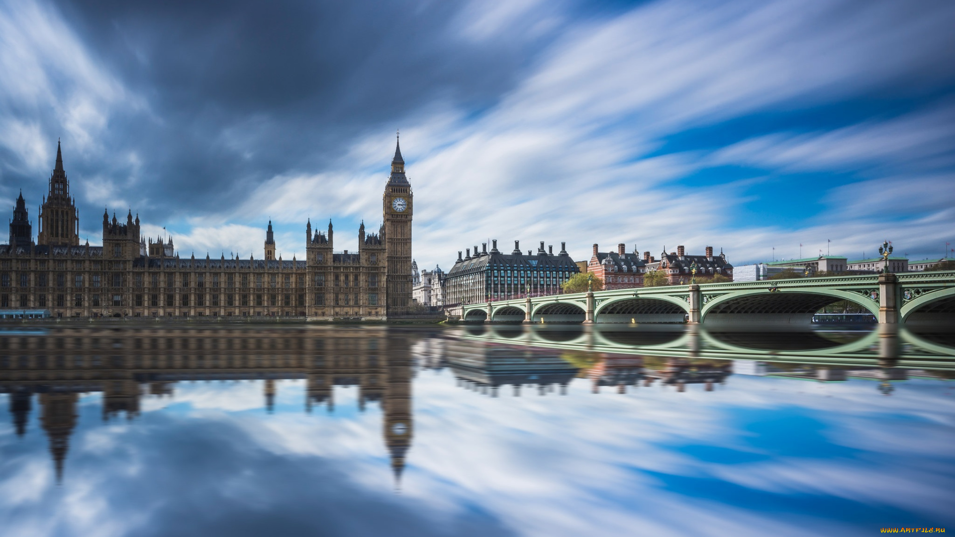 houses, of, parliament, &, big, ben, , london, города, лондон, , великобритания, панорама