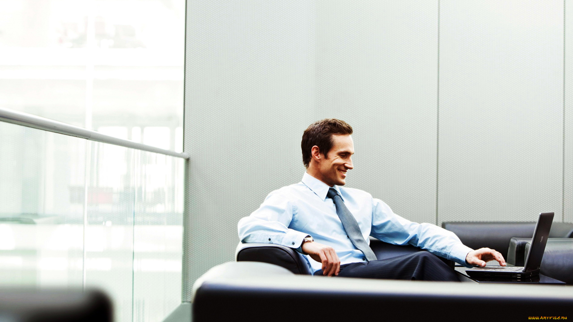 мужчины, -, unsort, улыбка, ноутбук