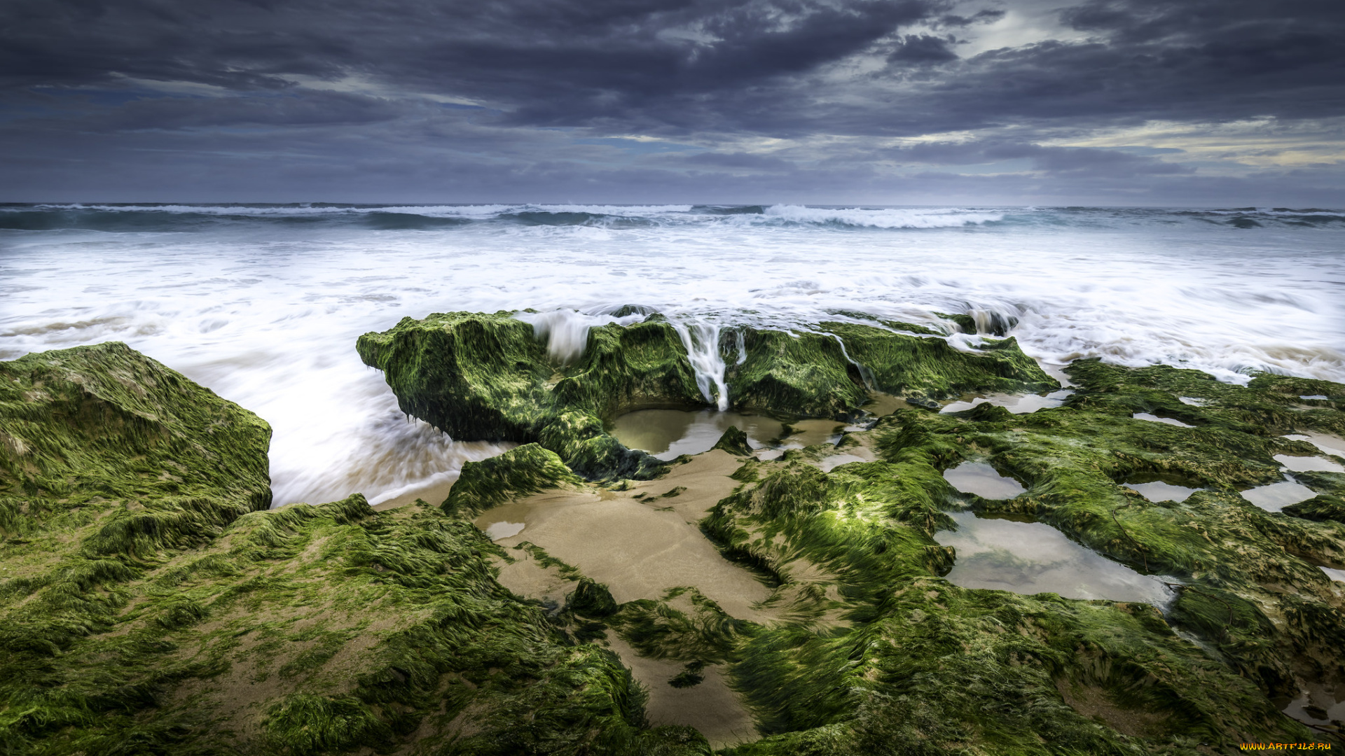 природа, побережье, простор