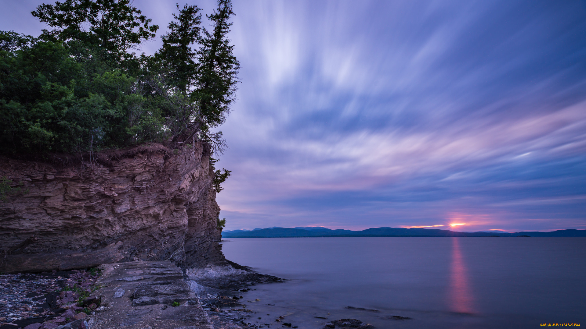 природа, побережье, простор