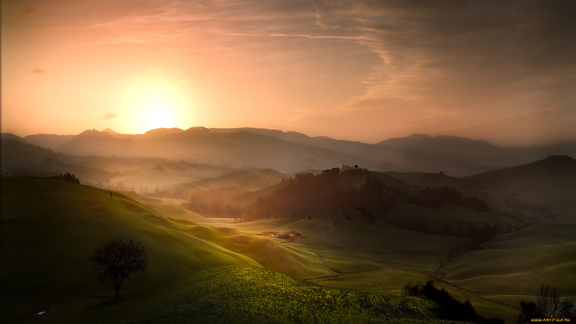 природа, восходы, закаты, простор