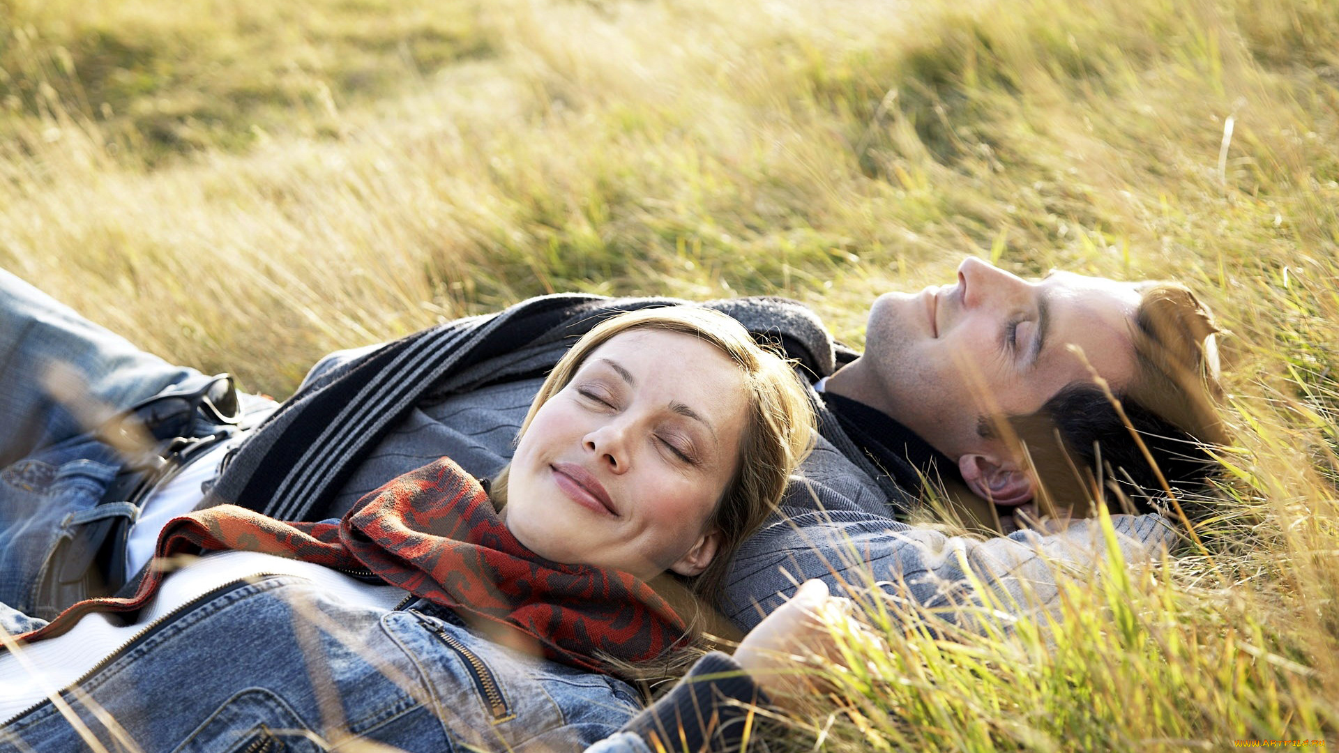 разное, мужчина, женщина, влюбленные, луг, трава