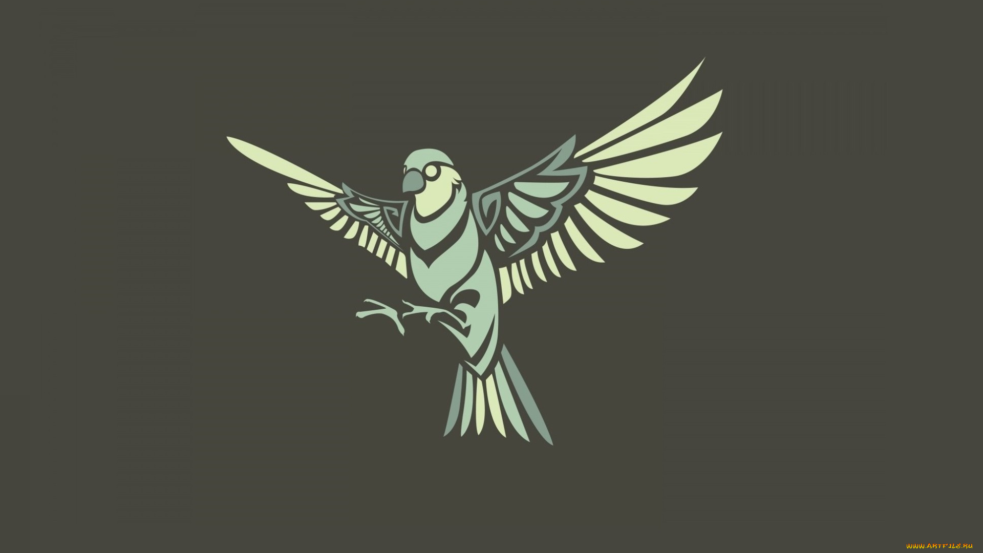 рисованное, минимализм, фон, орден