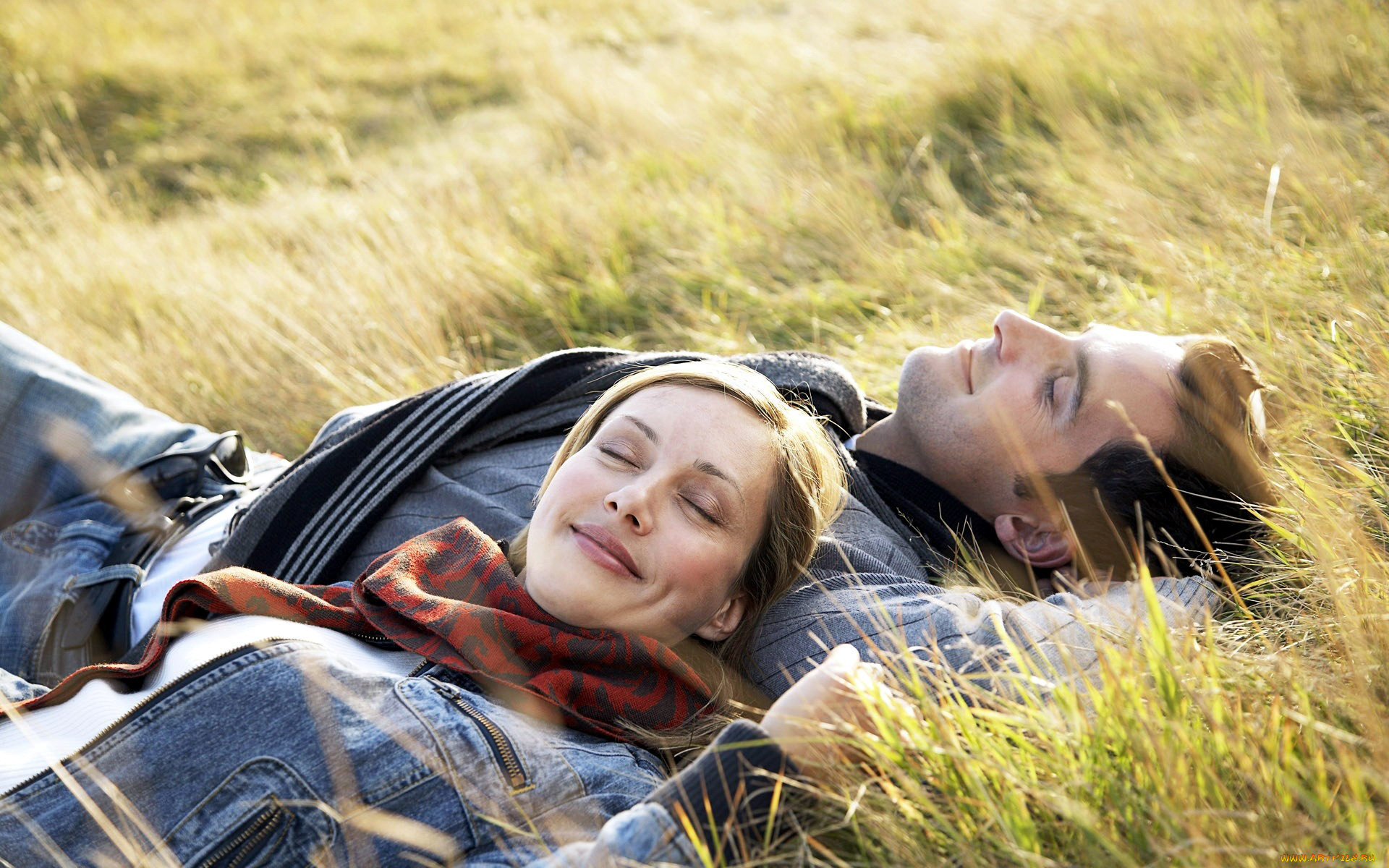 разное, мужчина, женщина, влюбленные, луг, трава