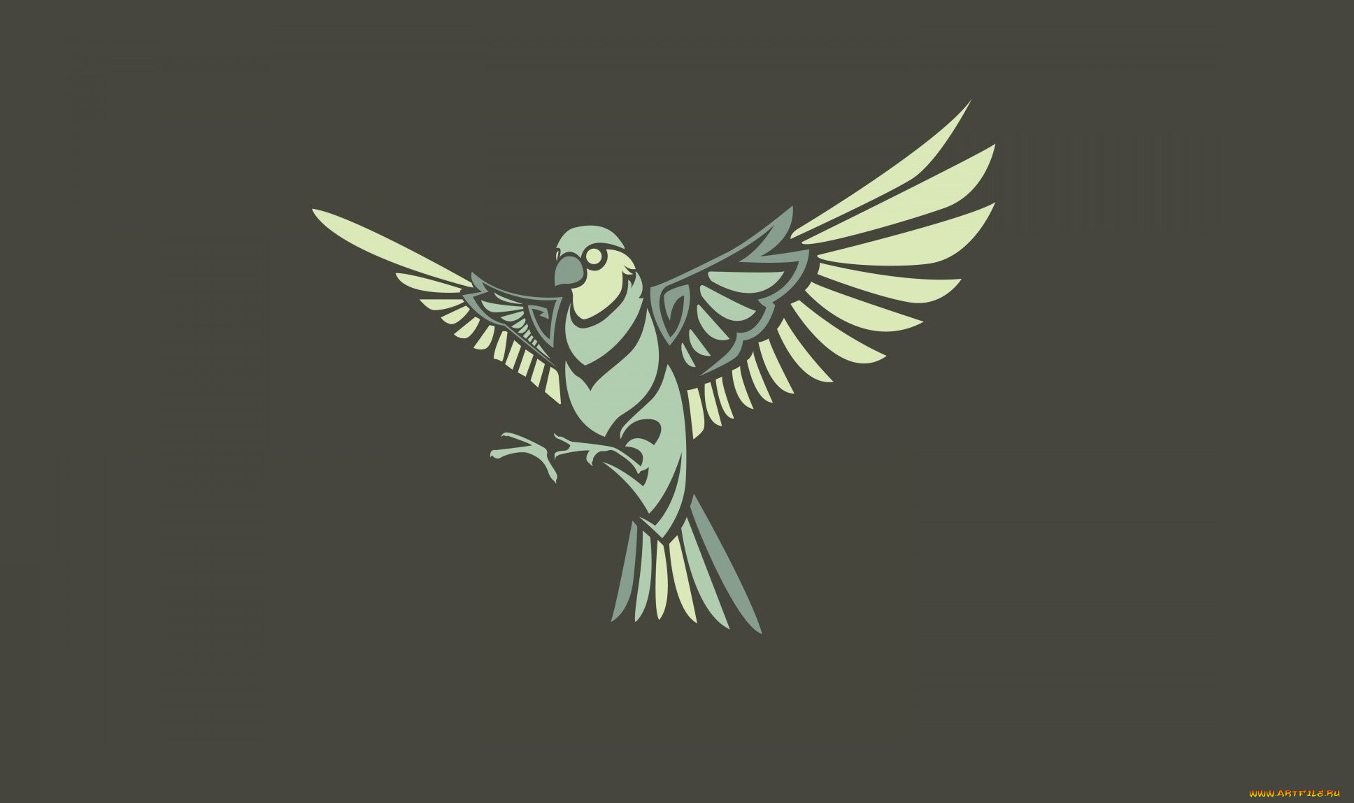 рисованное, минимализм, фон, орден