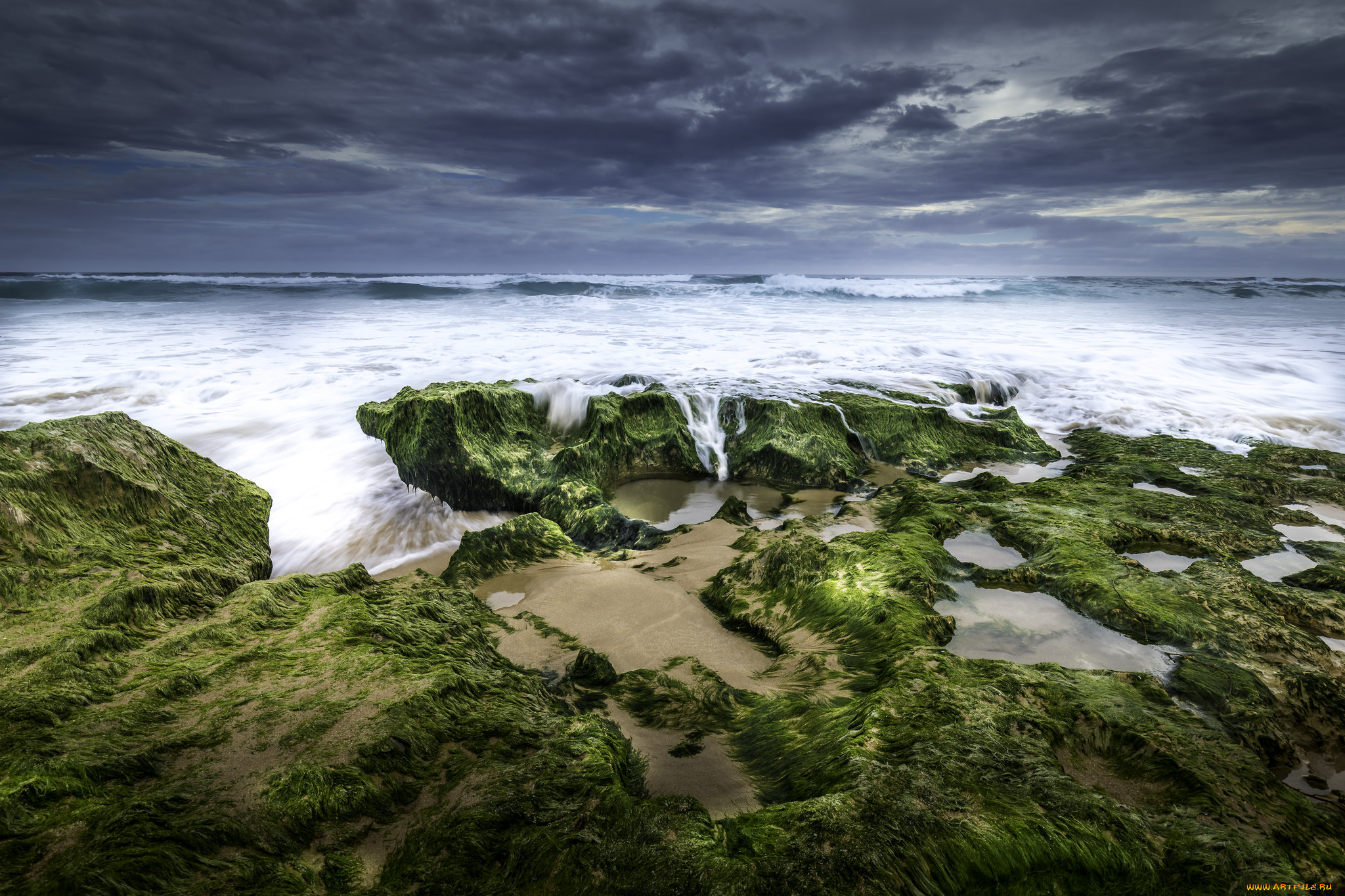 природа, побережье, простор