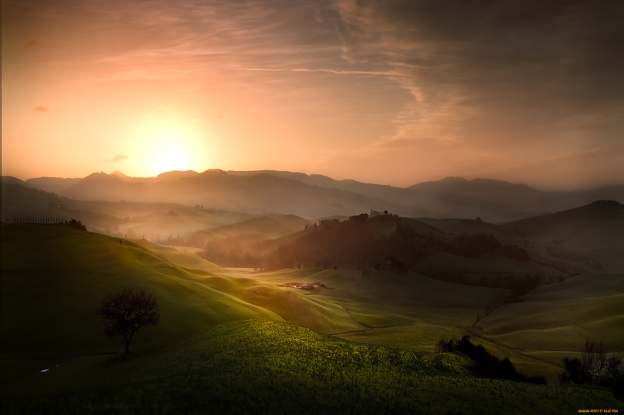 природа, восходы, закаты, простор