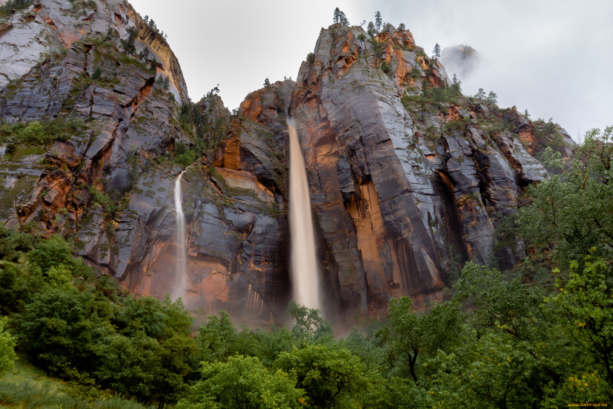 природа, водопады, простор