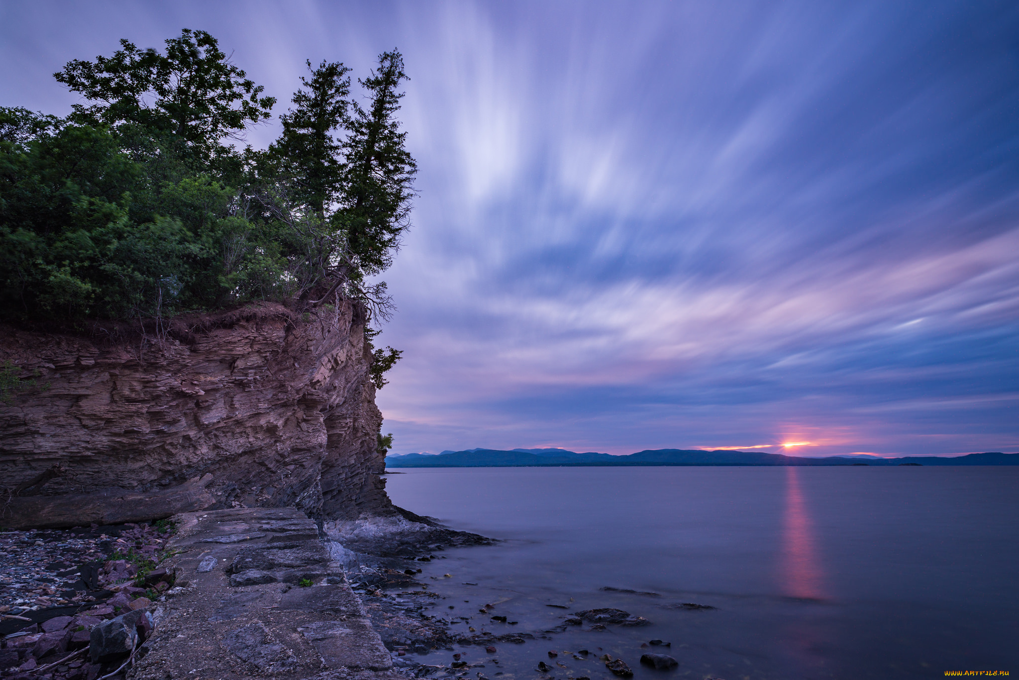 природа, побережье, простор