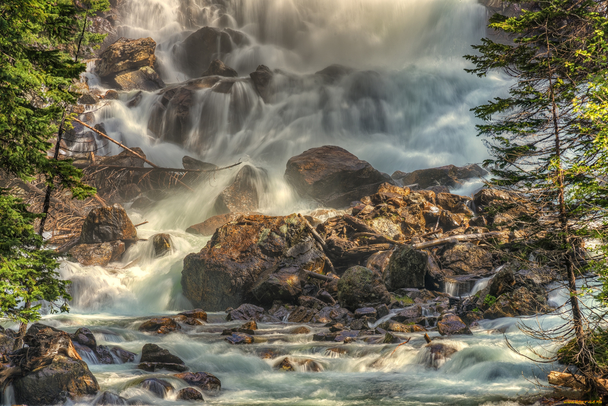 природа, водопады, простор