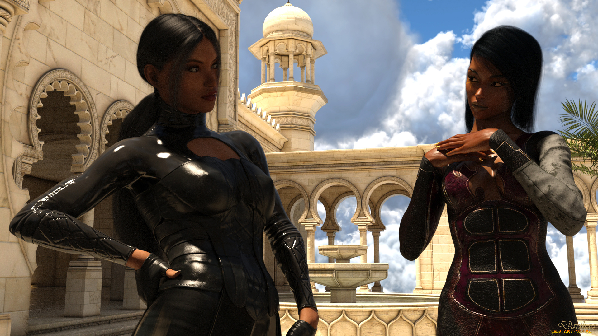 3д, графика, люди, , people, фон, девушки, взгляд