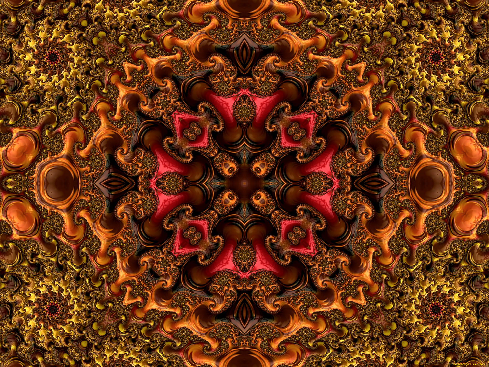 3д, графика, фракталы, , fractal, фон, узор, цвет