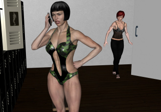 Картинка 3д+графика люди+ people фон взгляд девушки