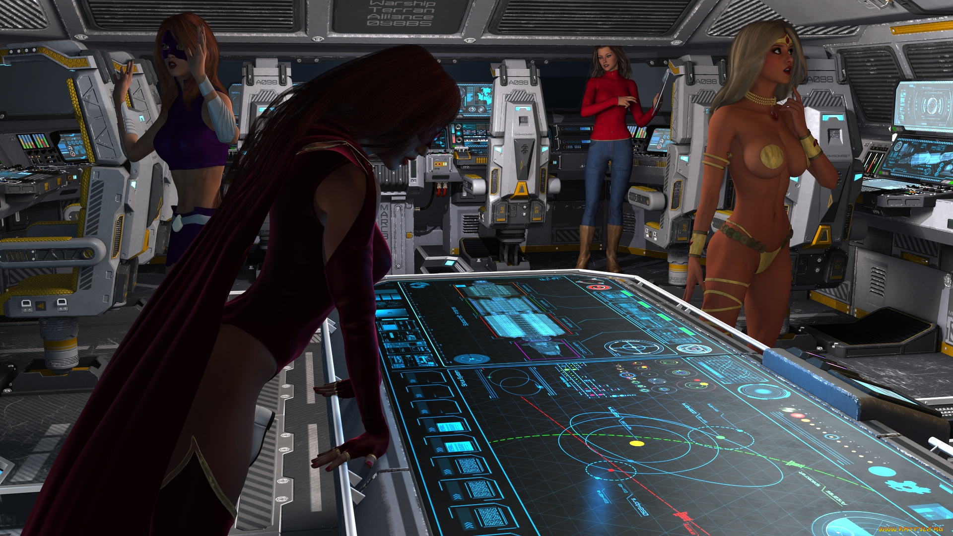 3д, графика, фантазия, , fantasy, фон, взгляд, девушка