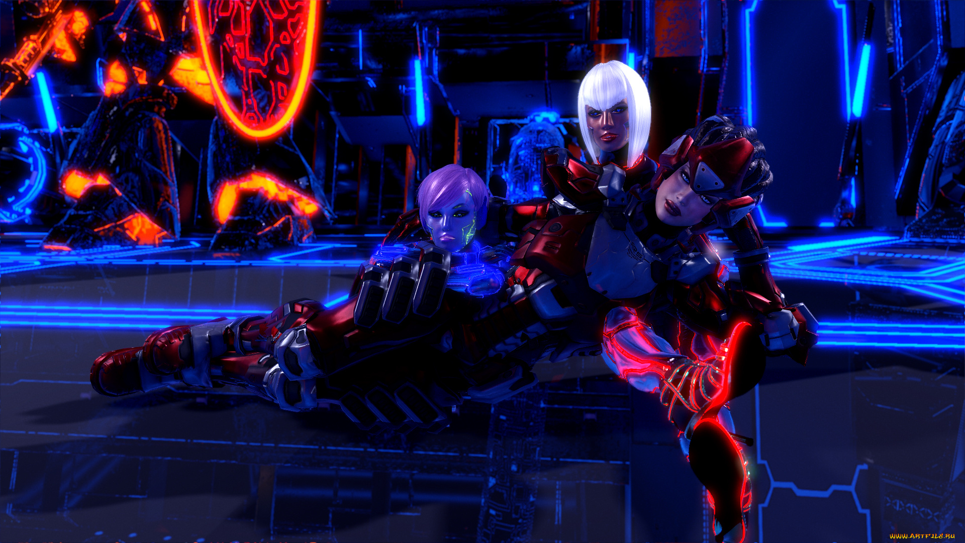 3д, графика, фантазия, , fantasy, фон, взгляд, девушки