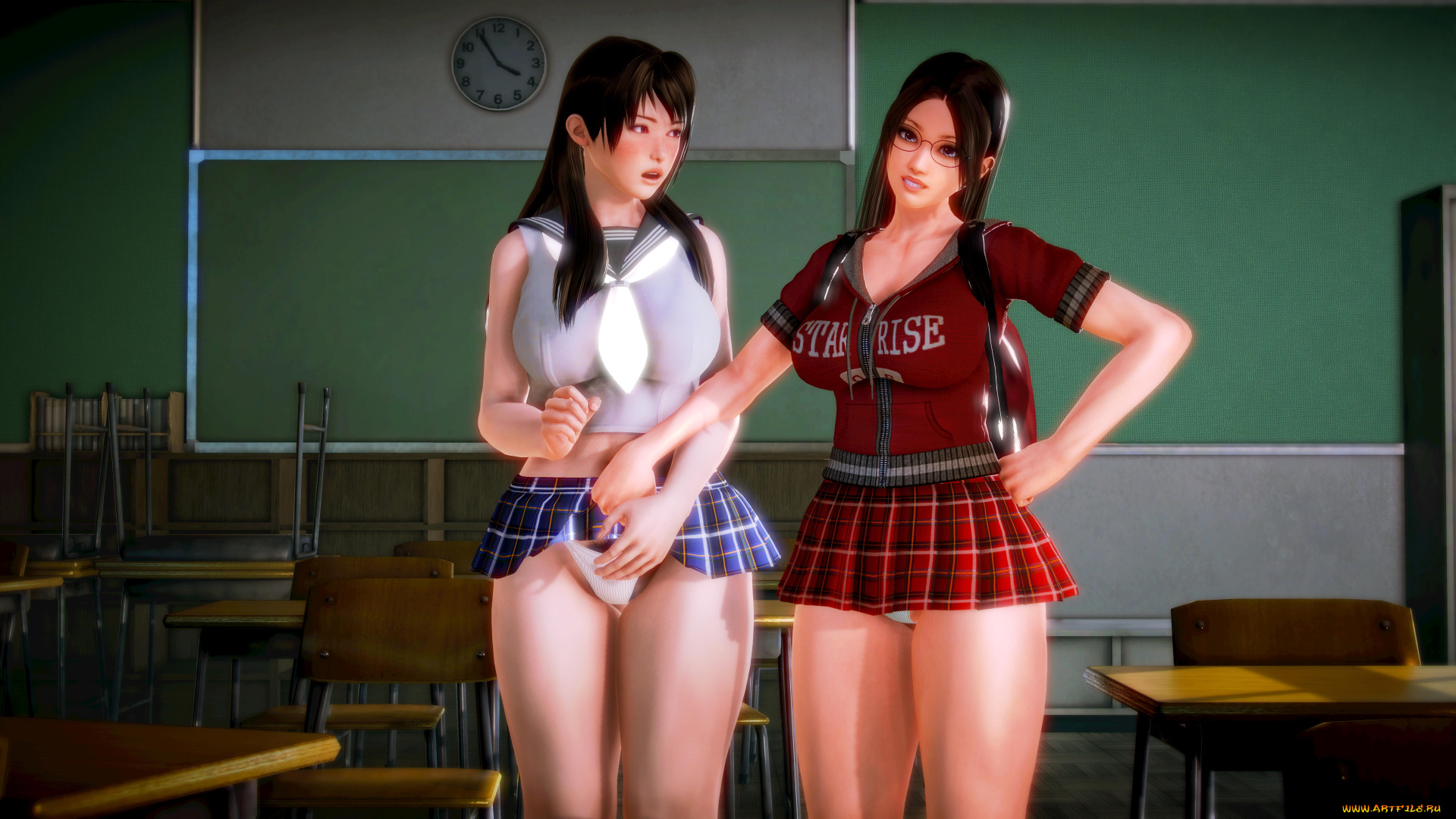 3д, графика, люди, , people, девушки, фон, взгляд