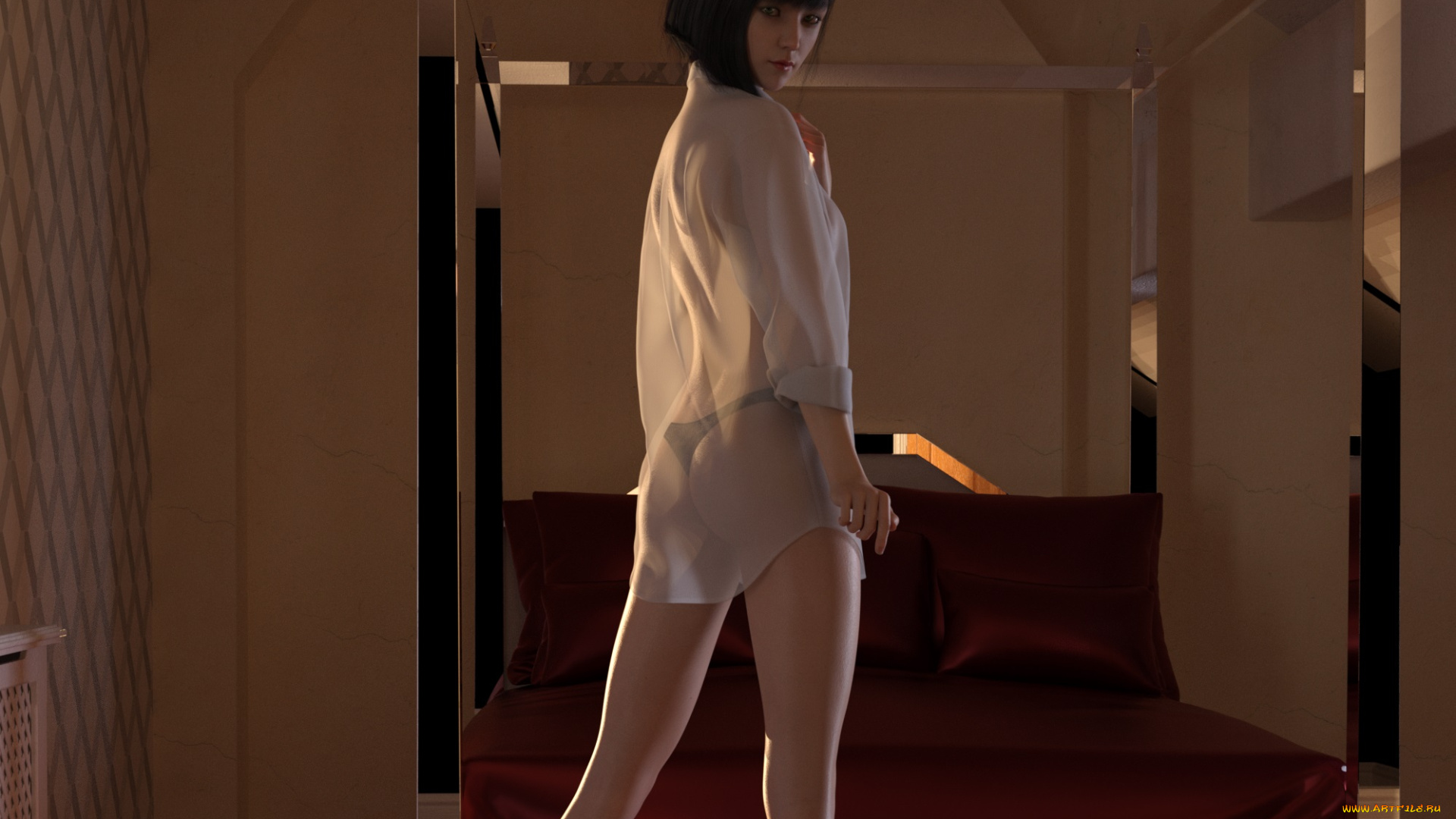 3д, графика, люди, , people, фон, взгляд, девушка