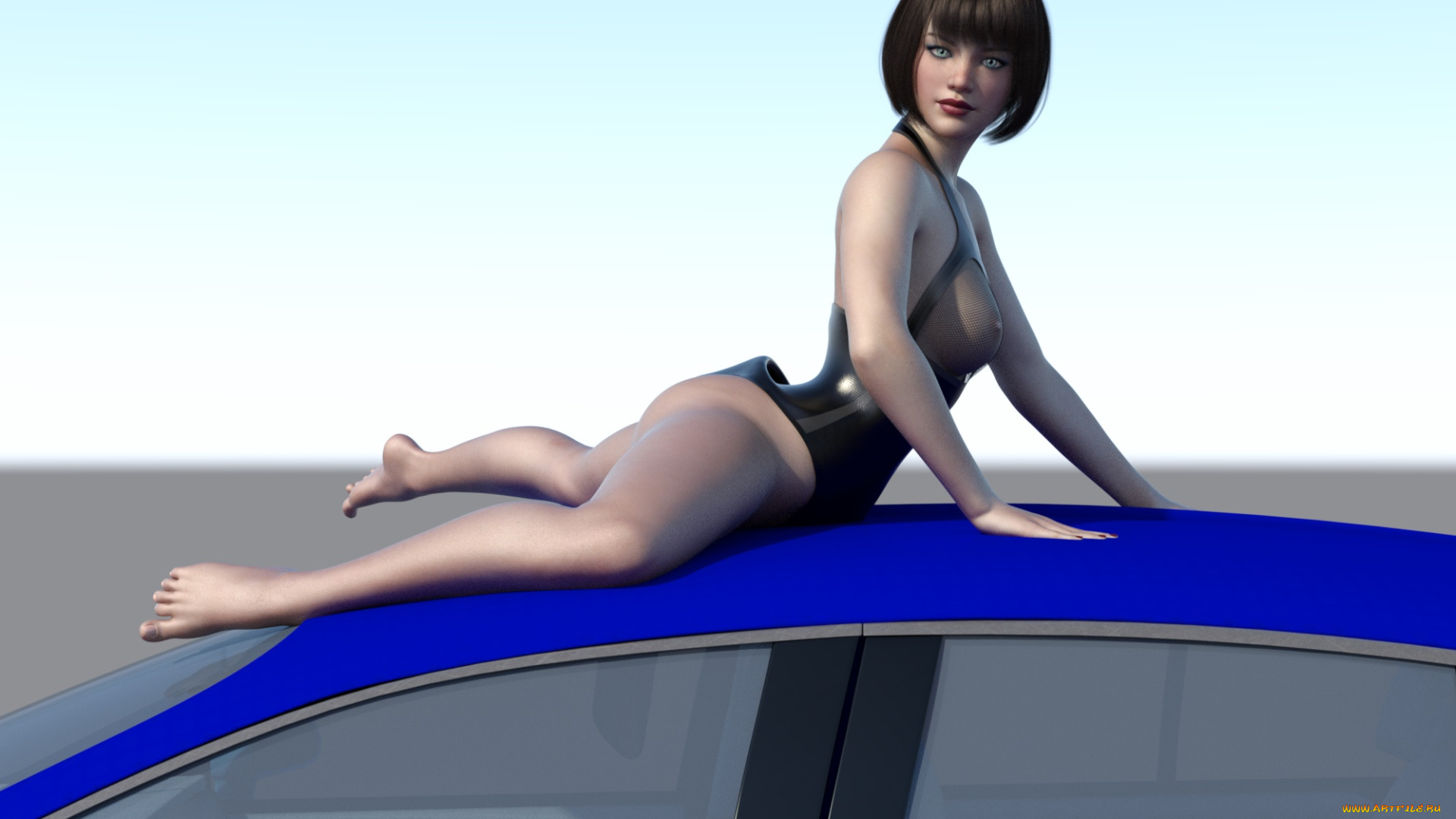 3д, графика, люди-авто, мото, , people-, car, , , moto, фон, взгляд, девушка